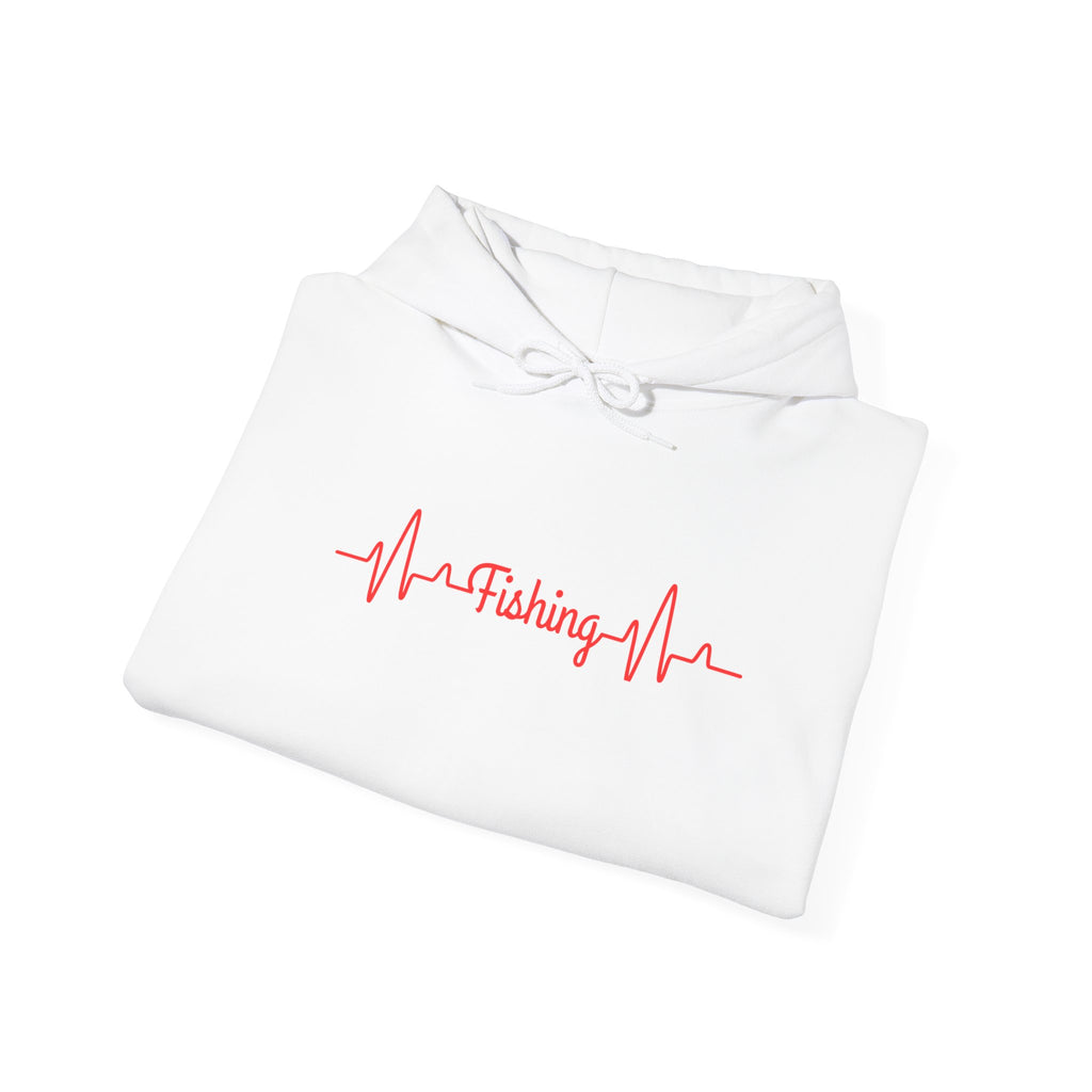 "Fishing Heartbeat" Unisex Hooded Sweatshirt