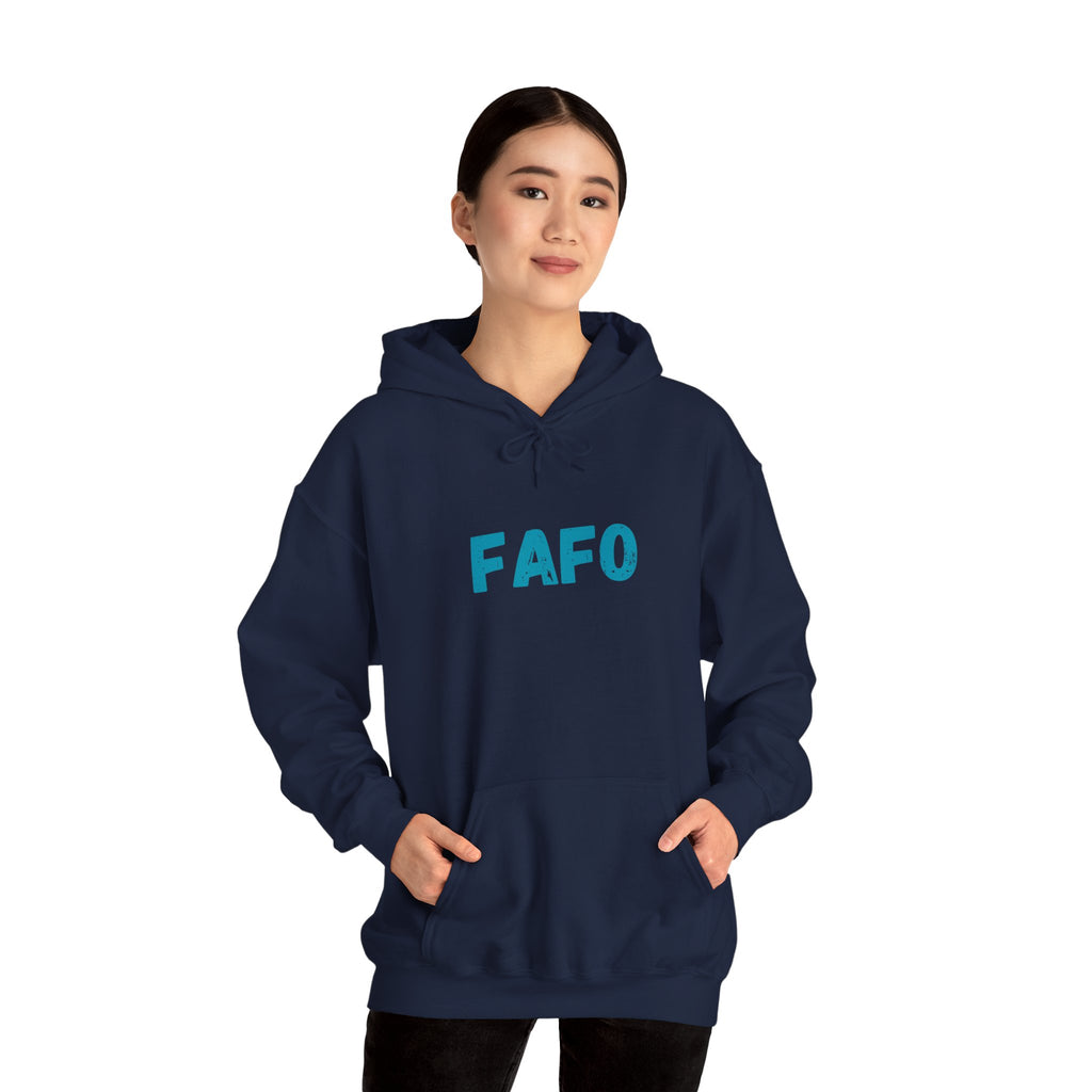 "FAFO - Fish Around and Find Out" Shark Unisex Heavy Blend™ Hooded Sweatshirt - Fun & Casual Streetwear