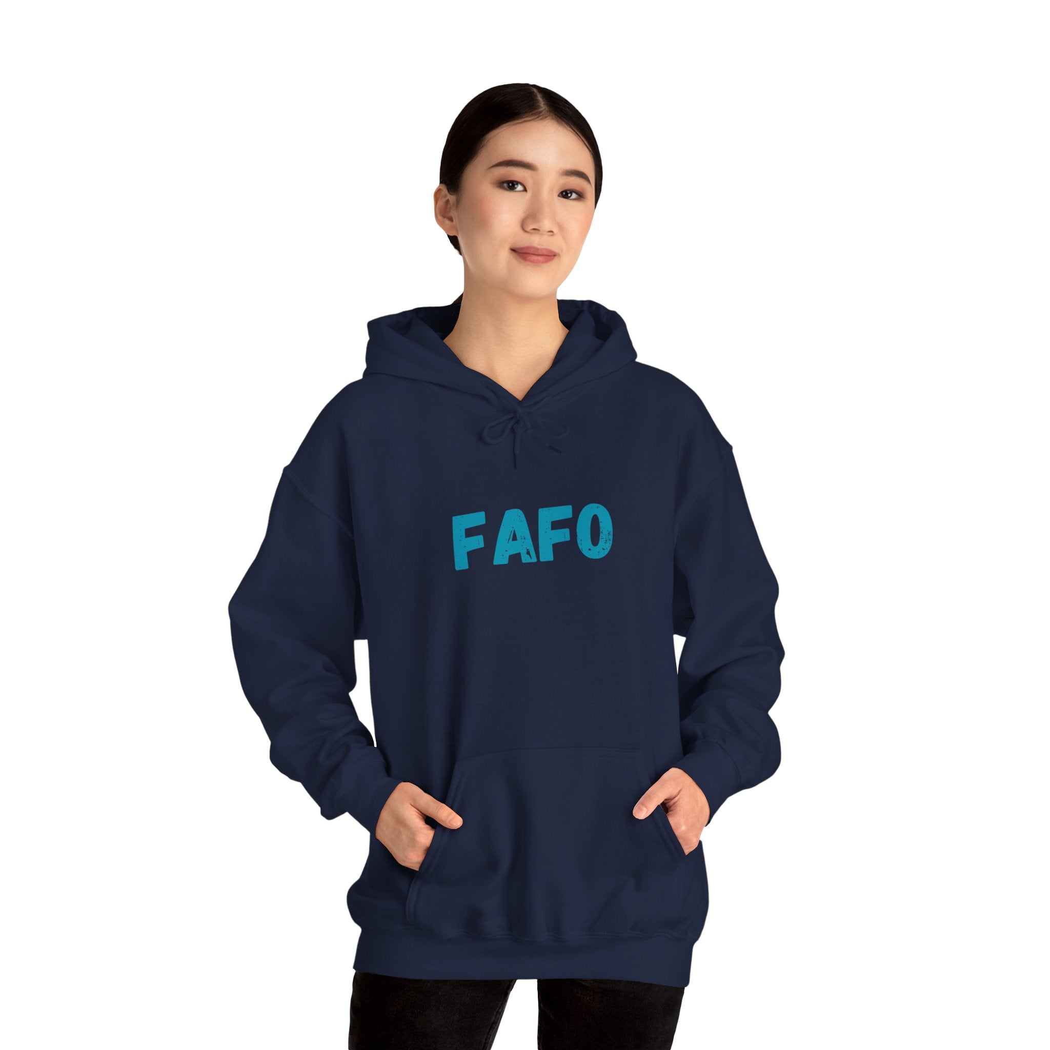 "FAFO - Fish Around and Find Out" Shark Unisex Heavy Blend™ Hooded Sweatshirt - Fun & Casual Streetwear
