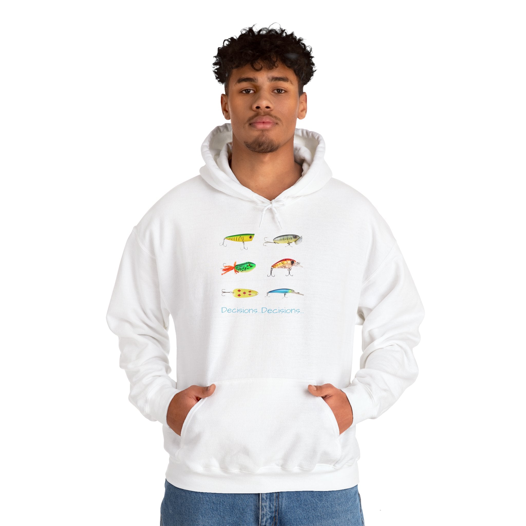 Fishing Enthusiast Hoodie - "Decisions...Decisions..."