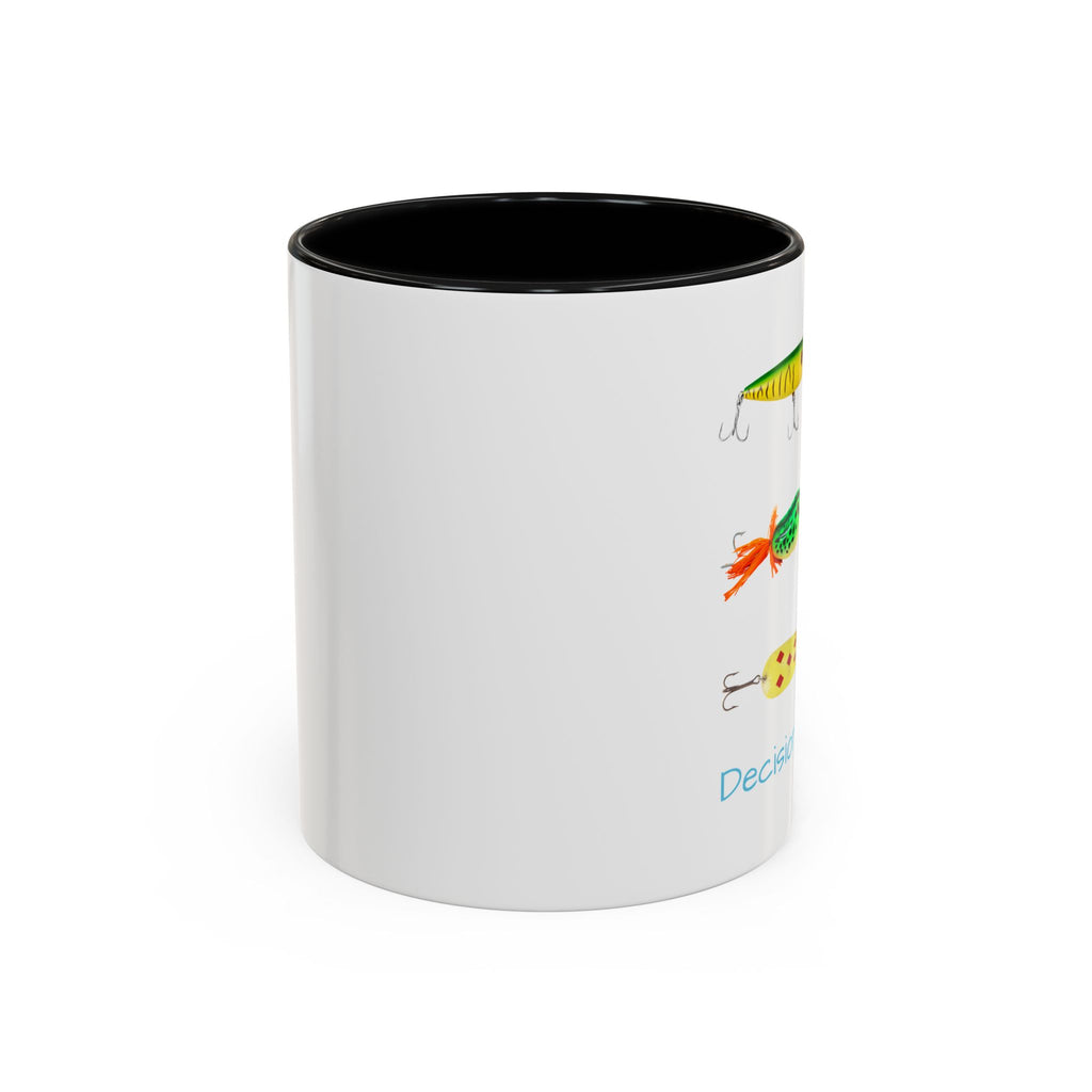 Angler's Accent Coffee Mug - "Decisions...Decisions..." Perfect for Fishing Enthusiasts