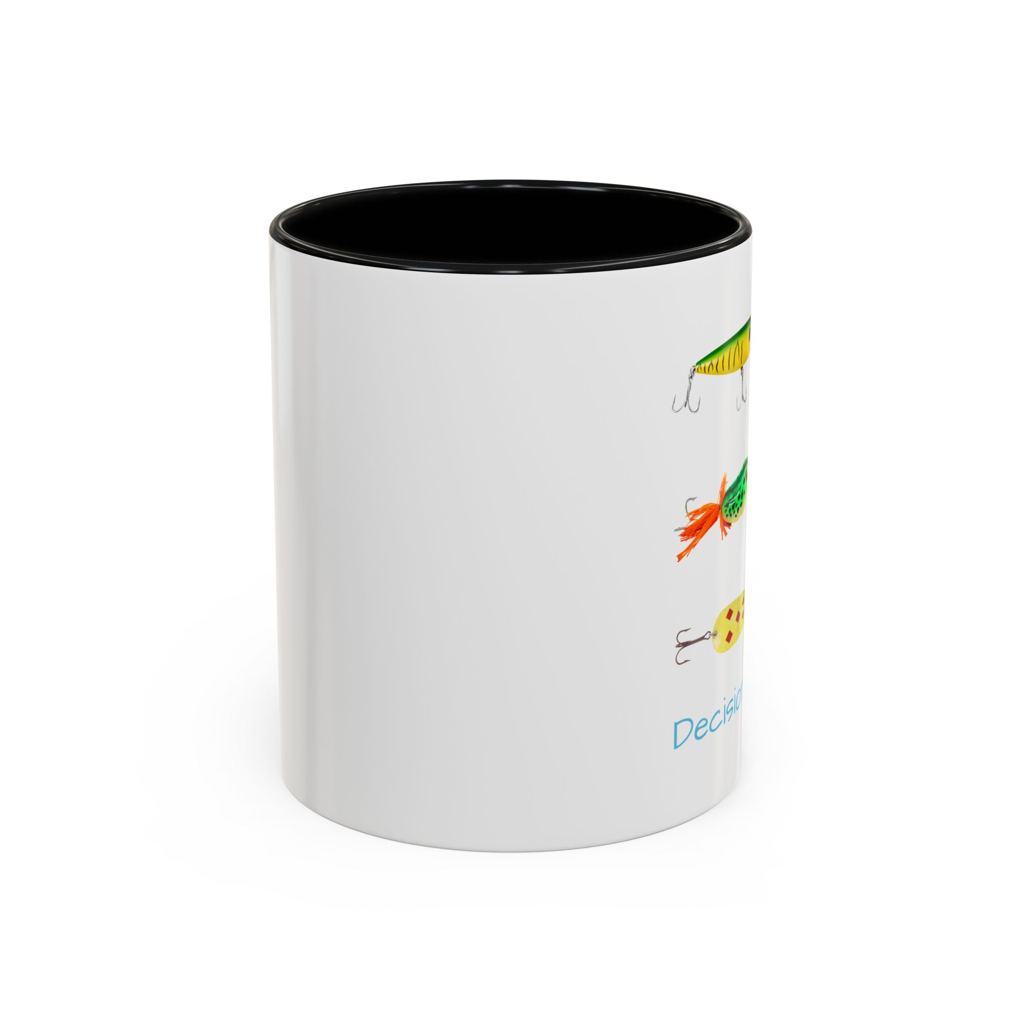 Angler's Accent Coffee Mug - "Decisions...Decisions..." Perfect for Fishing Enthusiasts