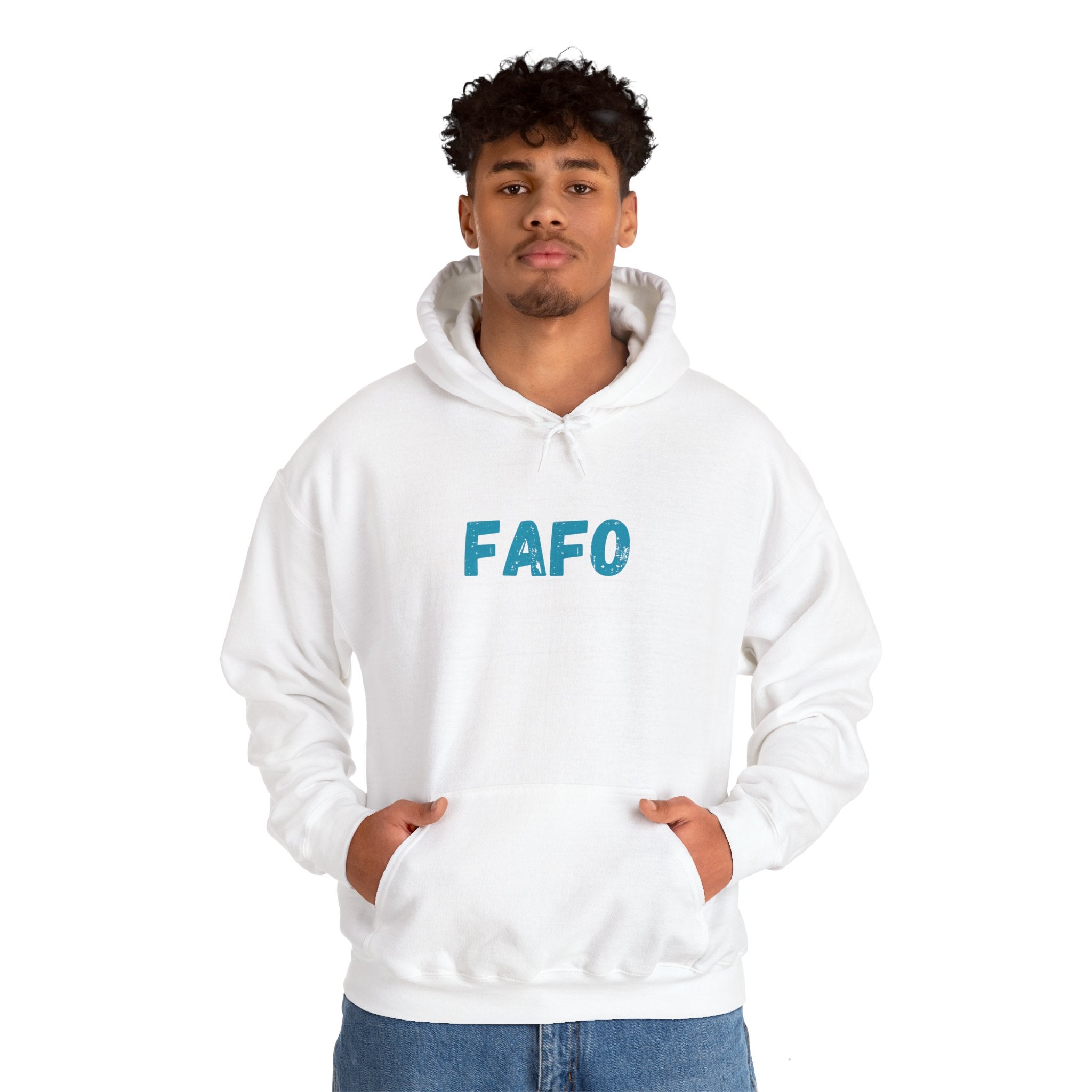 "FAFO - Fish Around and Find Out" Shark Unisex Heavy Blend™ Hooded Sweatshirt - Fun & Casual Streetwear