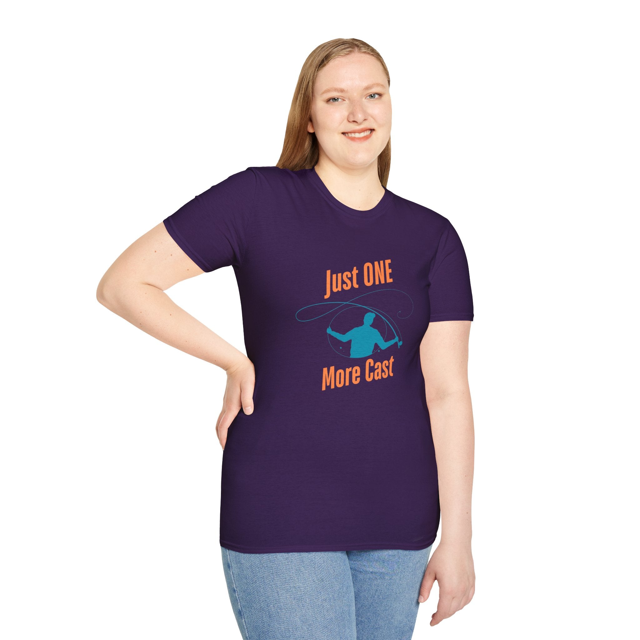 "Just ONE More Cast" Fishing T-Shirt - Unisex Softstyle Tee