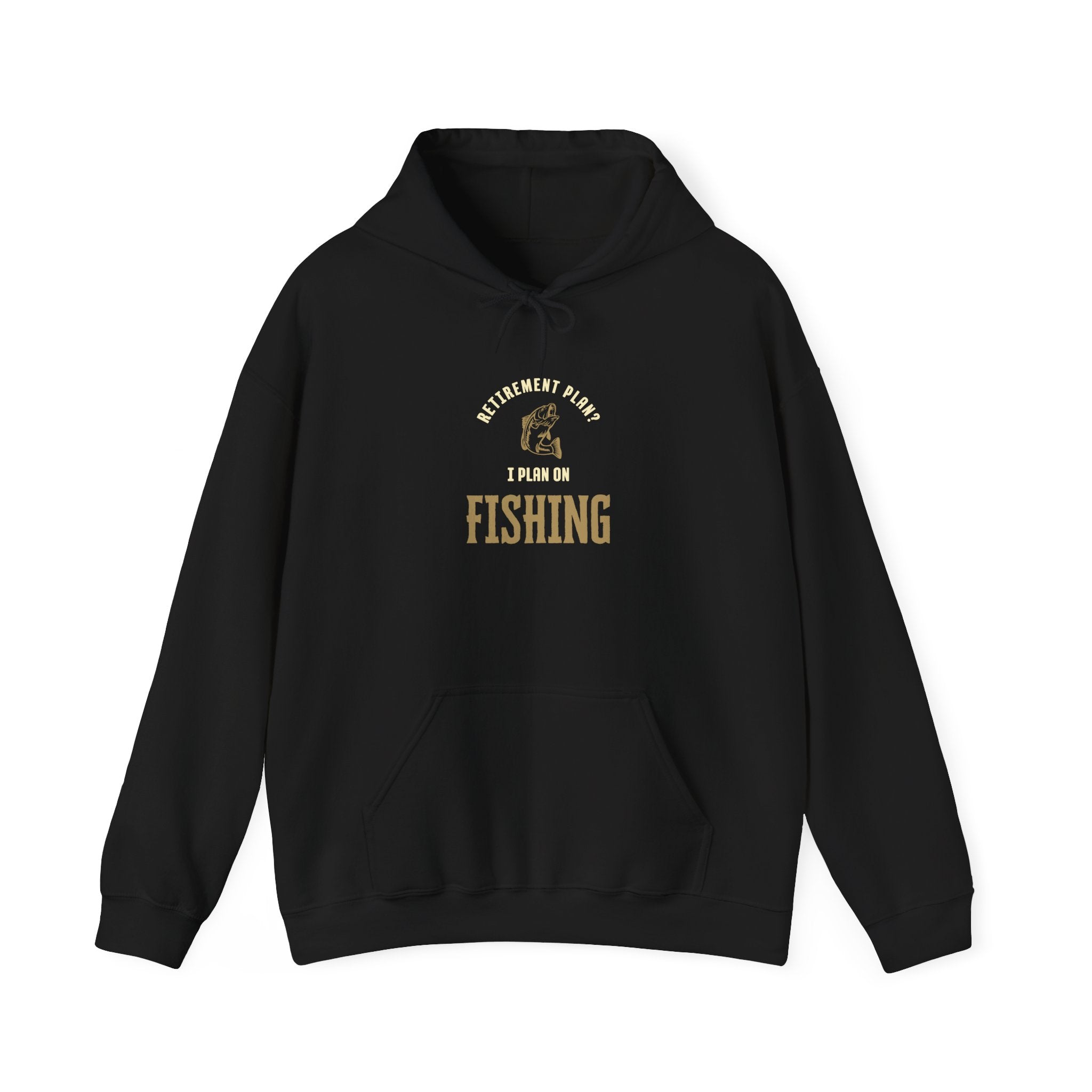 Fishing Enthusiast Hoodie – "Retirement Plan? I Plan on Fishing" Unisex Heavy Blend Sweatshirt