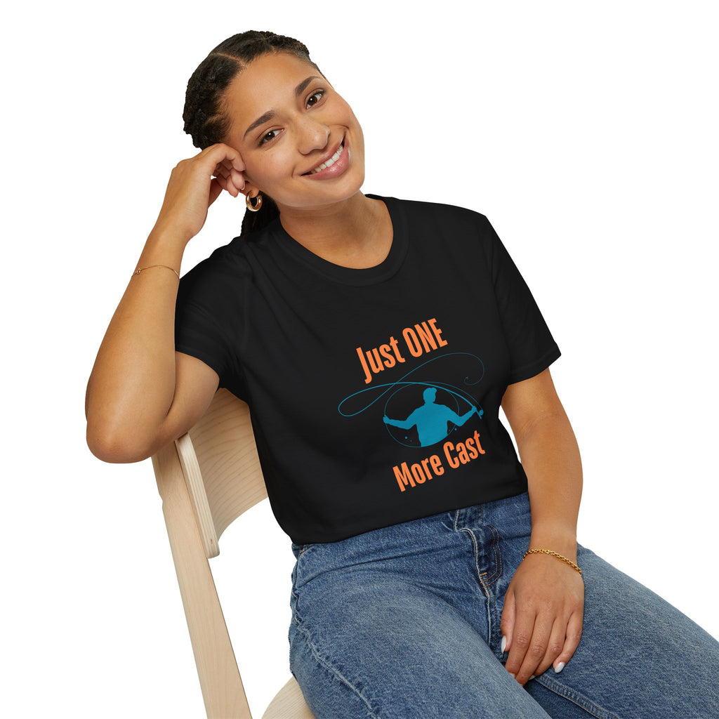 "Just ONE More Cast" Fishing T-Shirt - Unisex Softstyle Tee