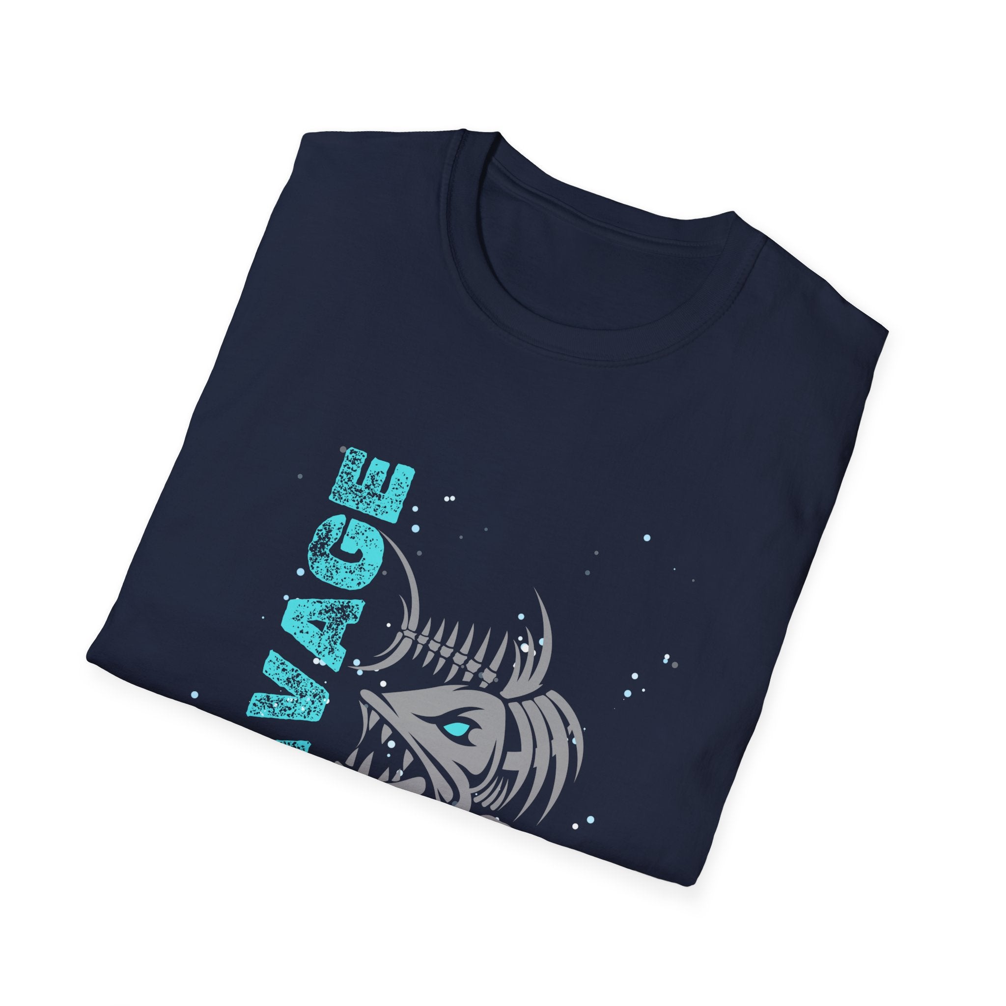 Savage Skeleton Fish Unisex Softstyle T-Shirt - Stylish and Comfortable Angler Apparel