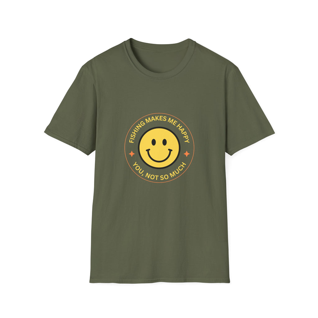 "Fishing Makes Me Happy" Unisex Softstyle T-Shirt