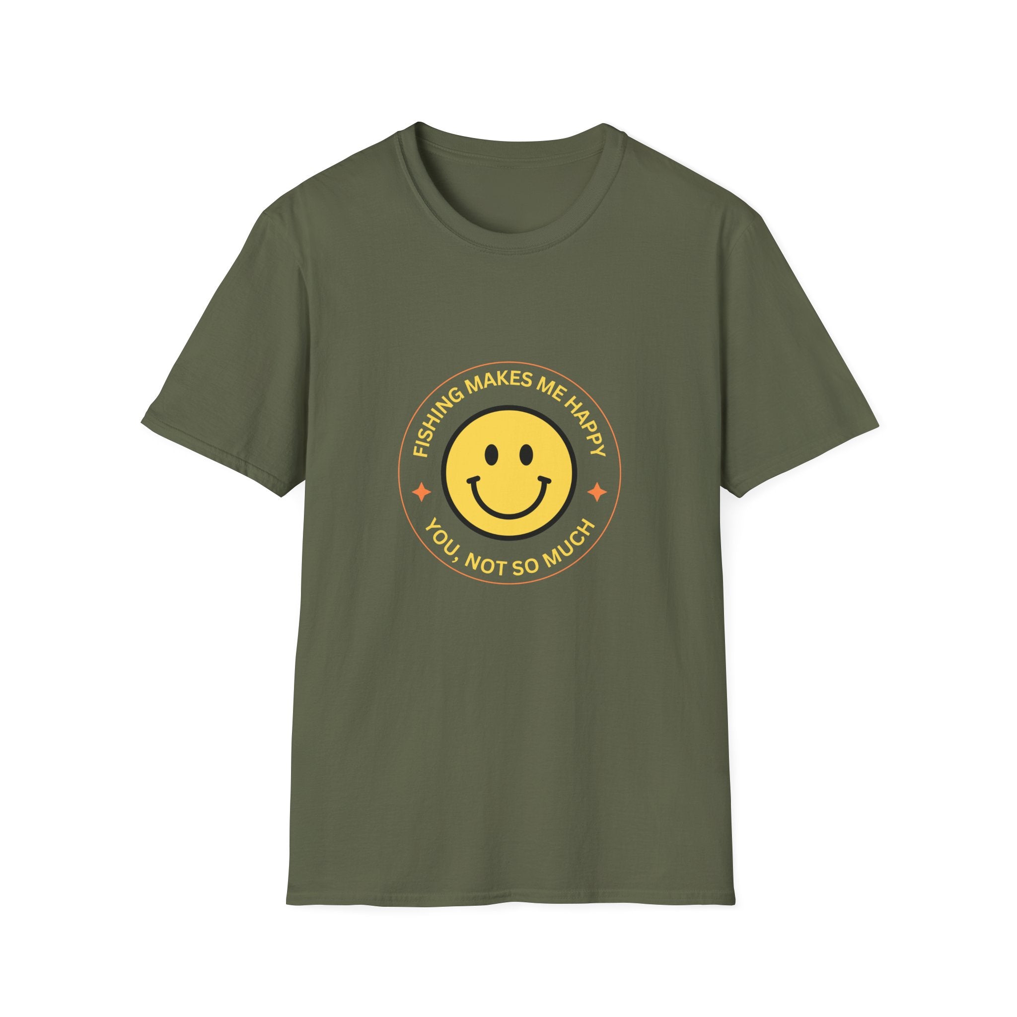 "Fishing Makes Me Happy" Unisex Softstyle T-Shirt
