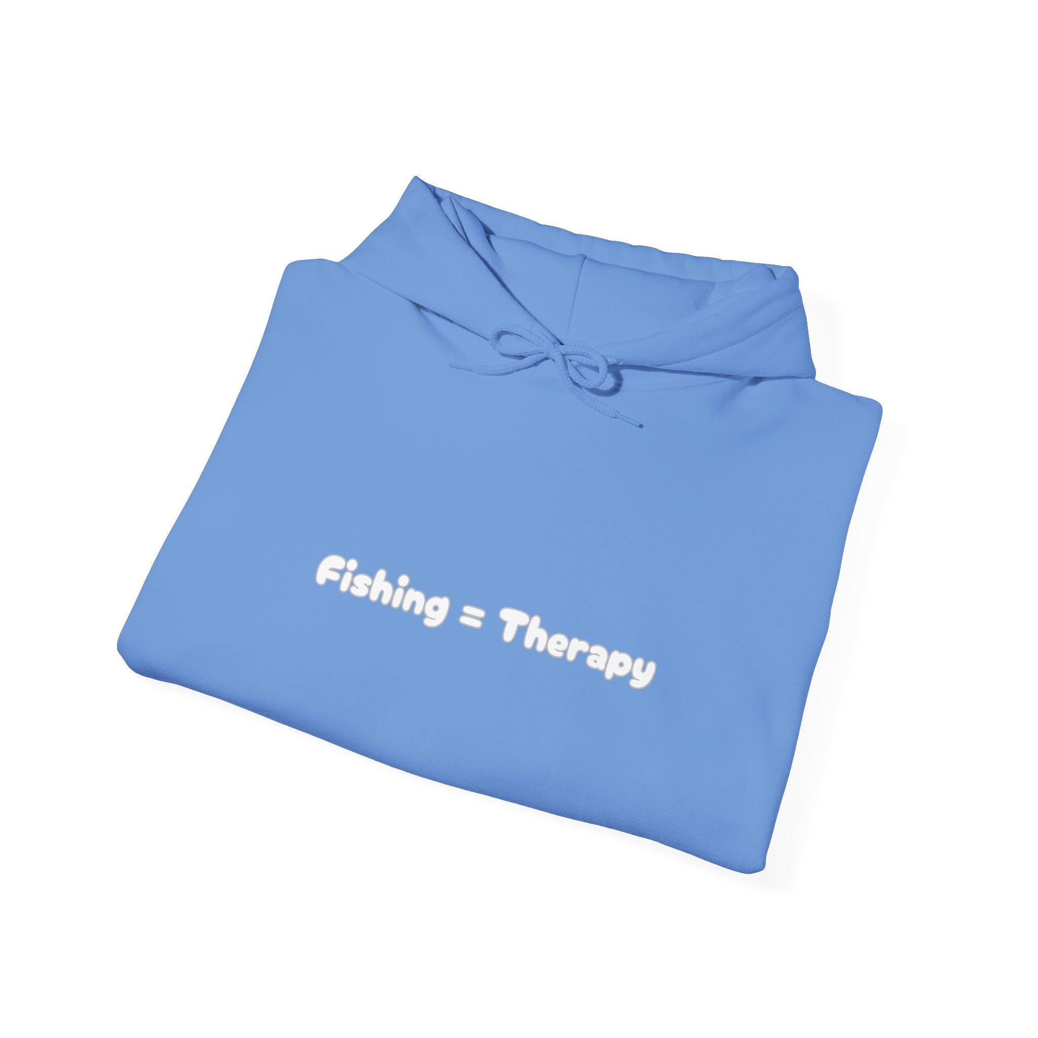 "Fishing = Therapy" Unisex Heavy Blend Hoodie - Perfect Gift for Anglers & Outdoor Lovers