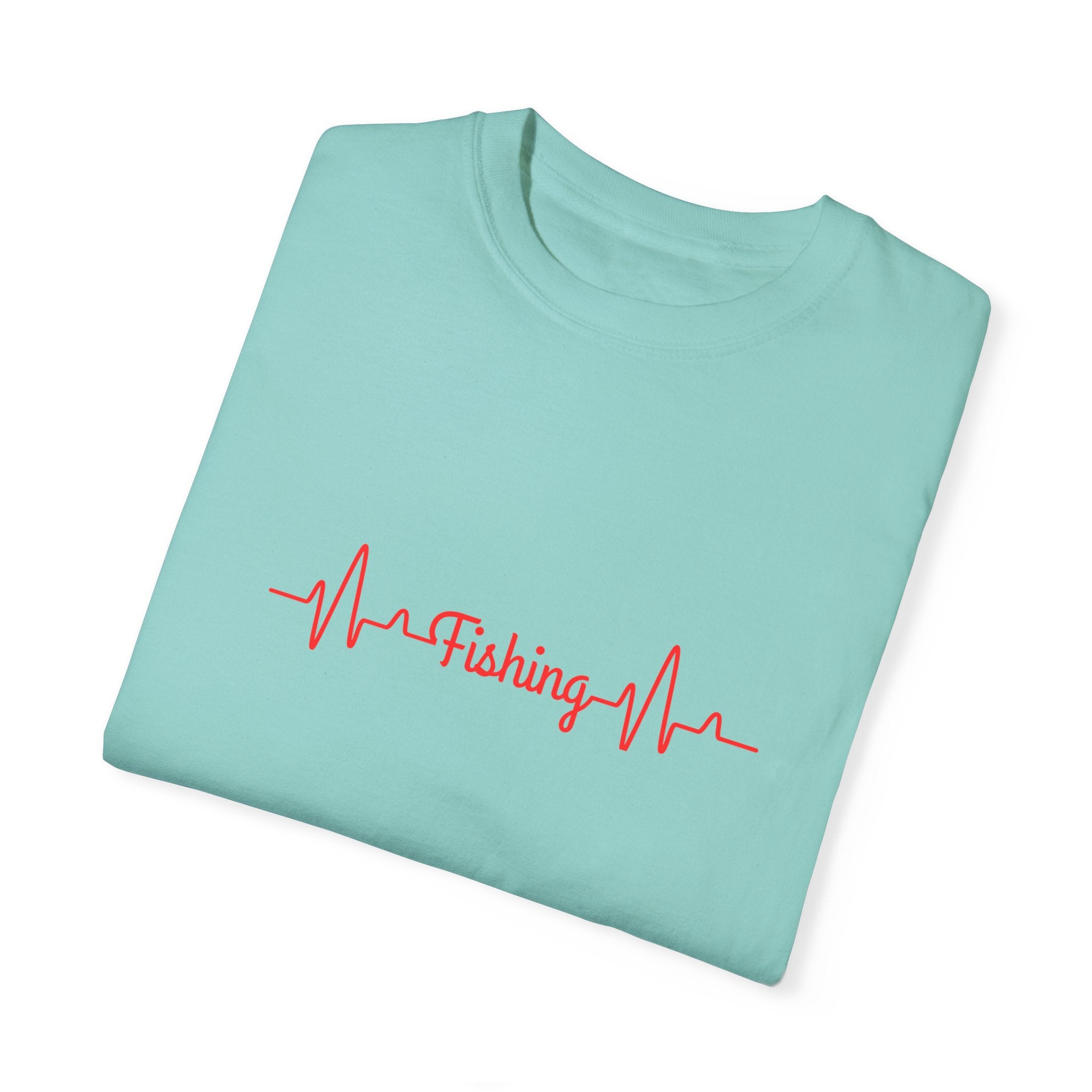 "Fishing Heartbeat" Unisex Garment-Dyed T-Shirt