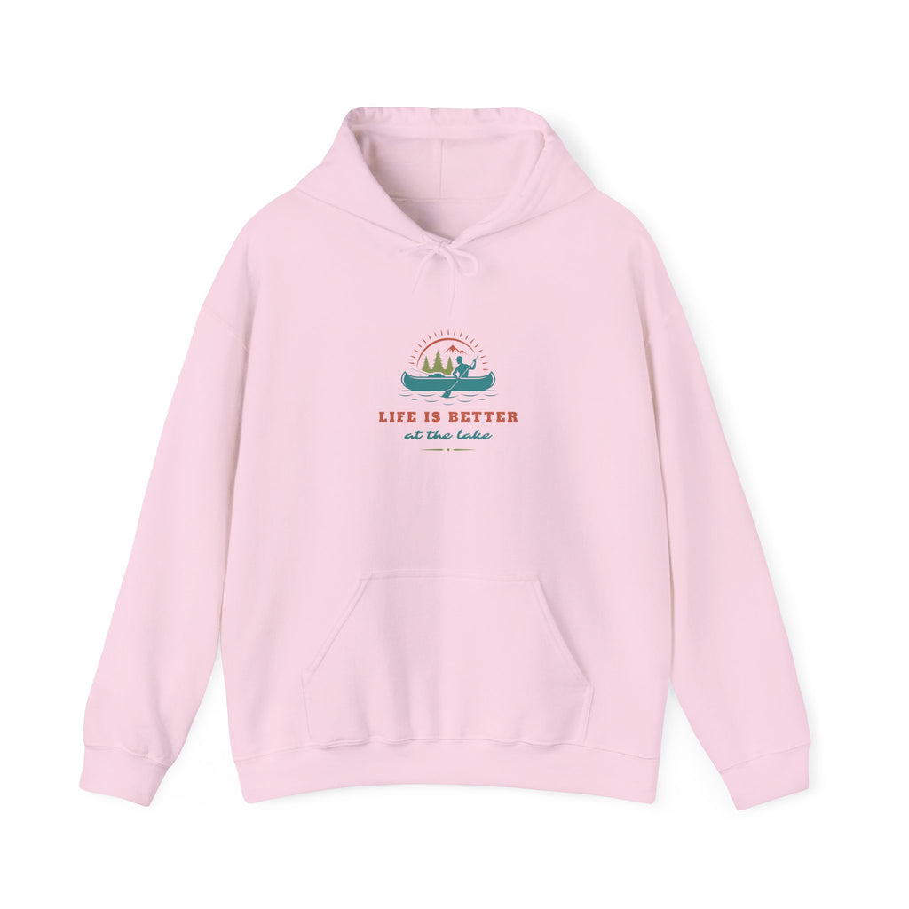 "Life Is Better at the Lake" Hoodie — Cozy Lake Cabin Hooded Sweatshirt