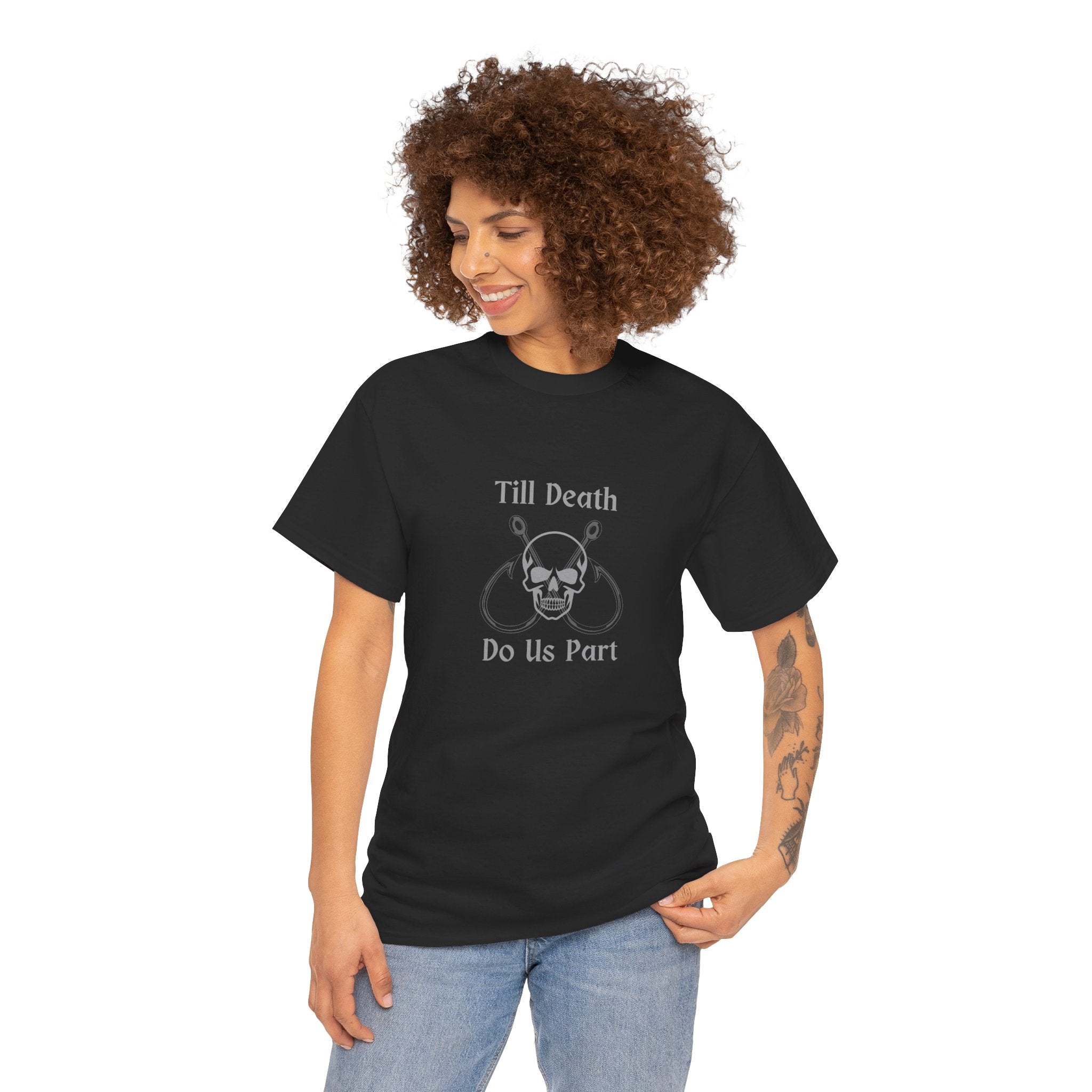 "Till Death Do Us Part" Skull Fishing Tee — Anniversary Shirt/Love Of Fishing