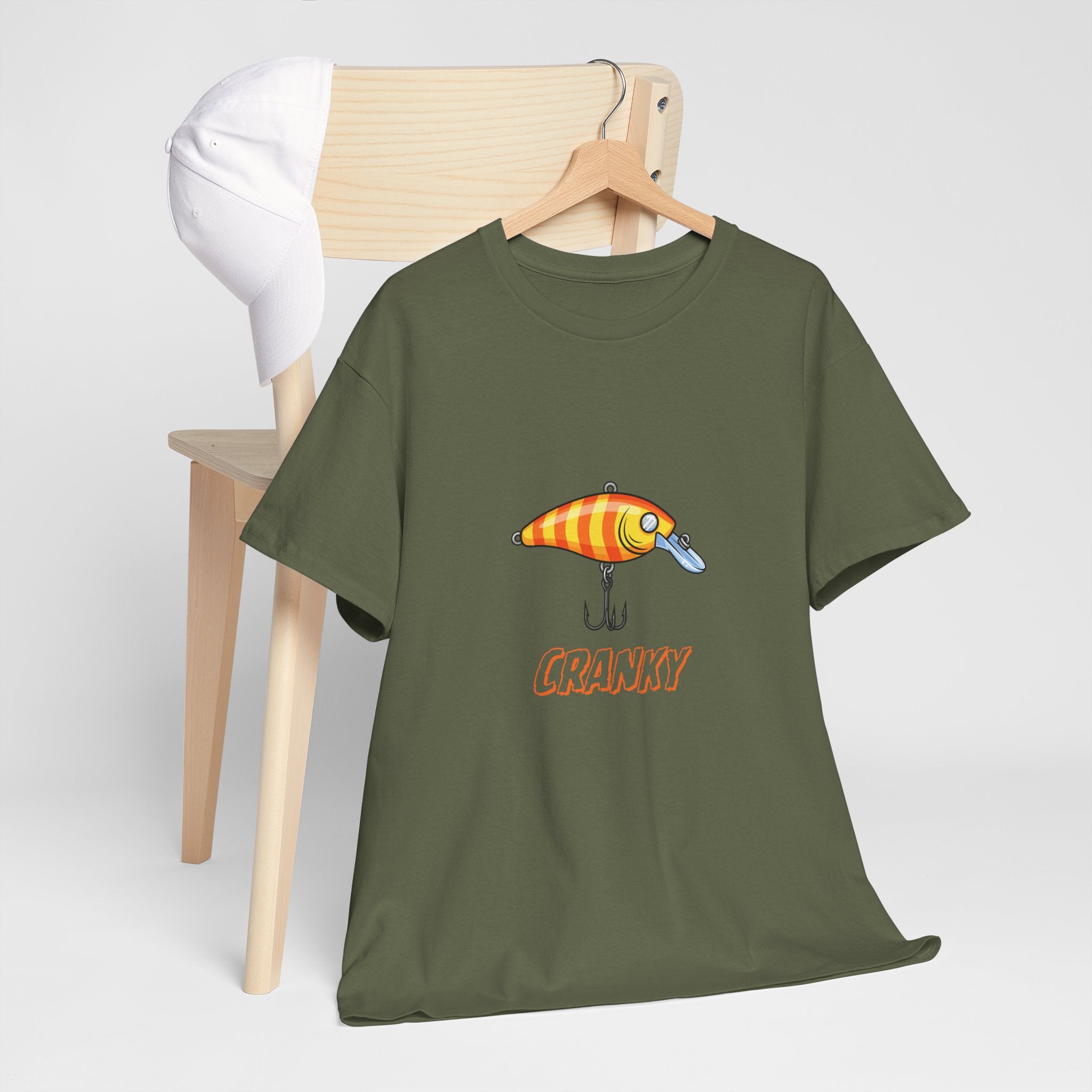 Fishing Lure 'Cranky' T-Shirt — Angler Graphic Tee for Fishermen & Outdoors