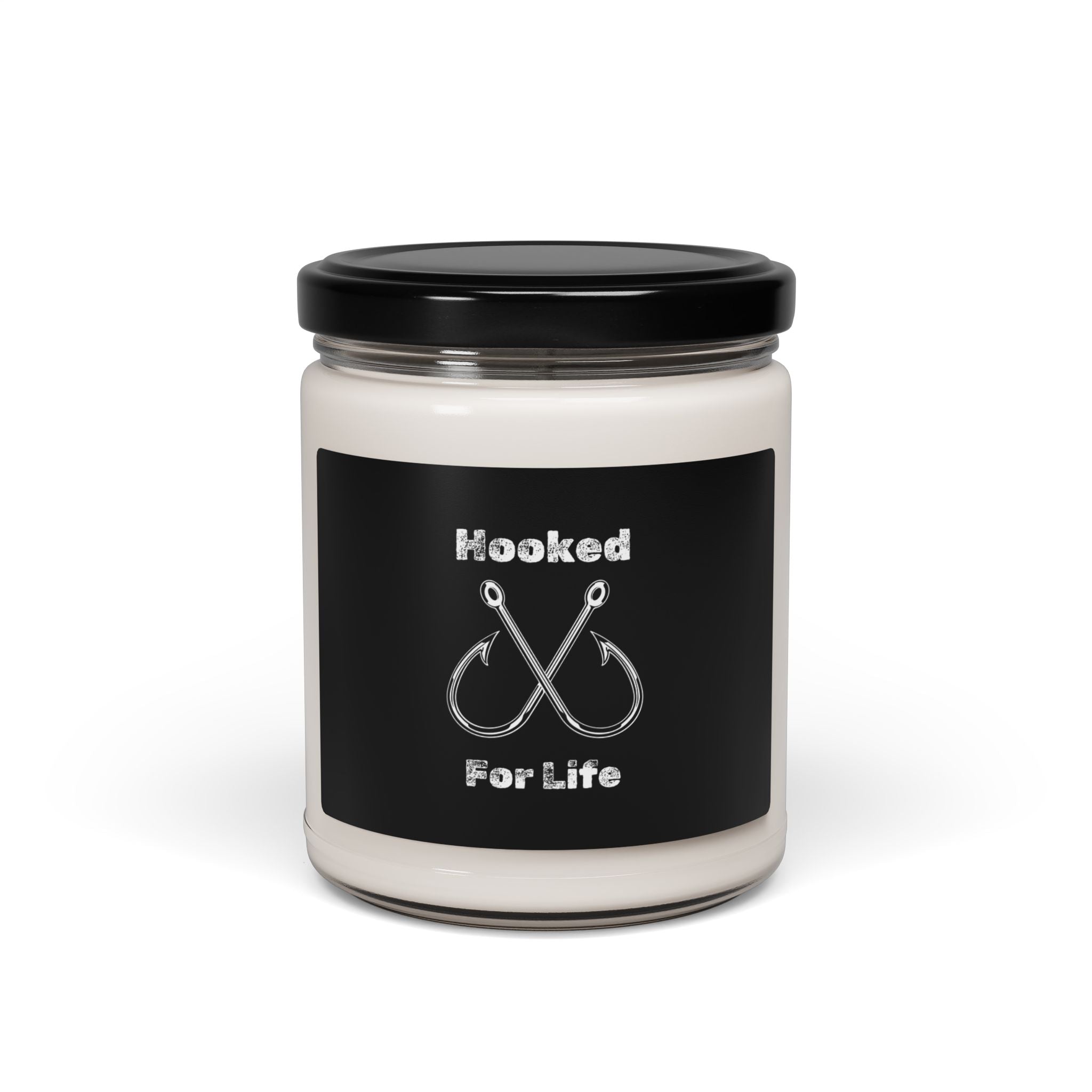 "Hooked For Life" Funny Fishing Soy Candle (9oz) — Gift for Anglers