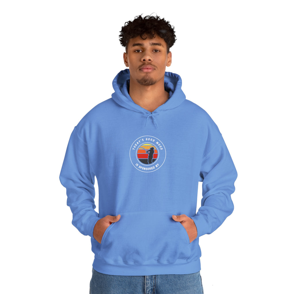 "Today's Good Mood Is Sponsored By Fishing" Retro-Inspired Unisex Hoodie with Cool Graphic Design