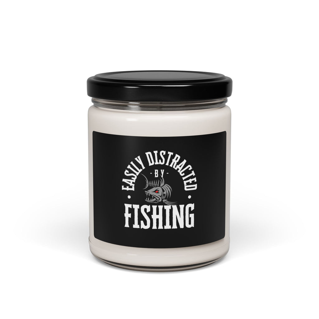 "Easily Distracted by Fishing" Scented Soy Candle - 9oz