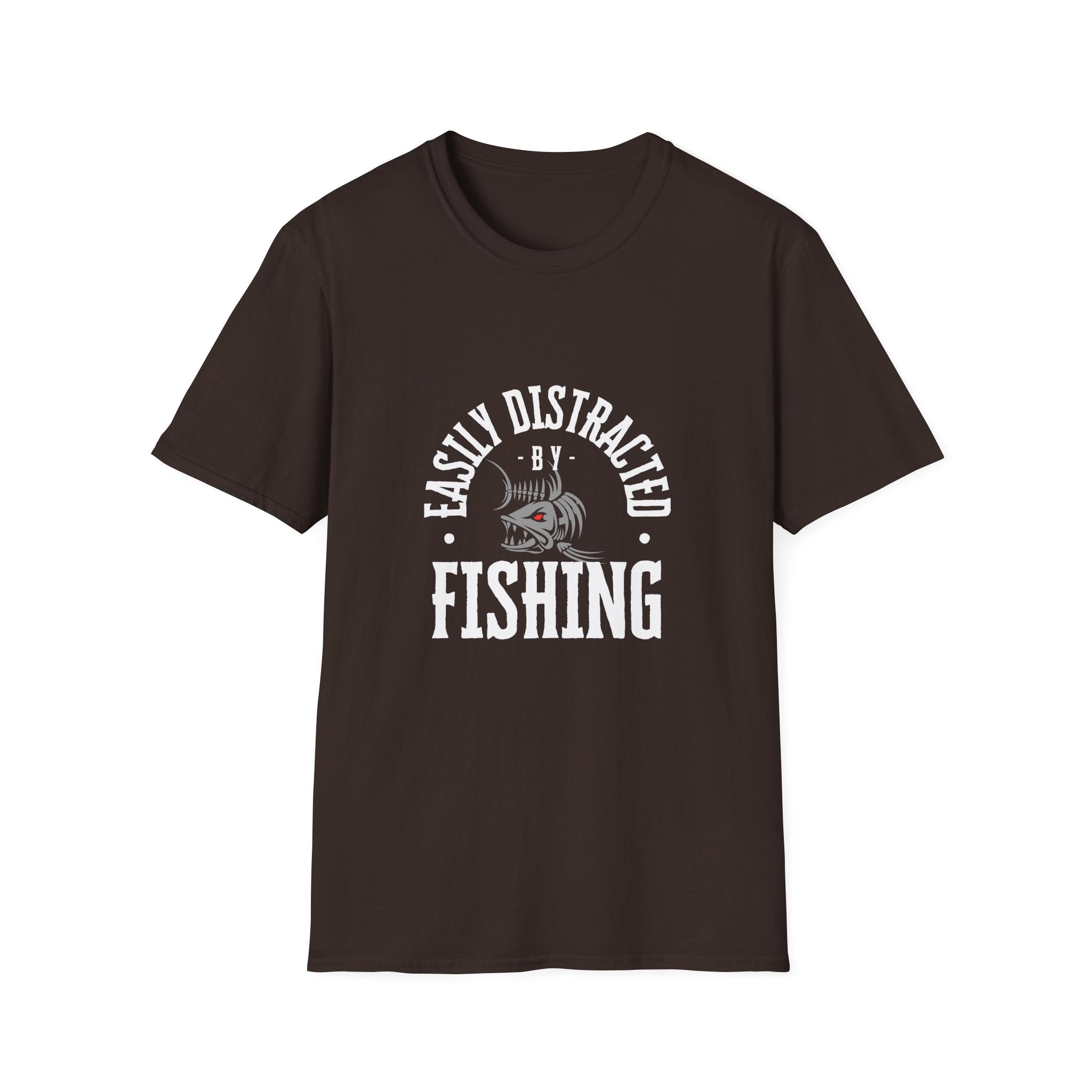 "Easily Distracted by Fishing" Unisex Softstyle T-Shirt