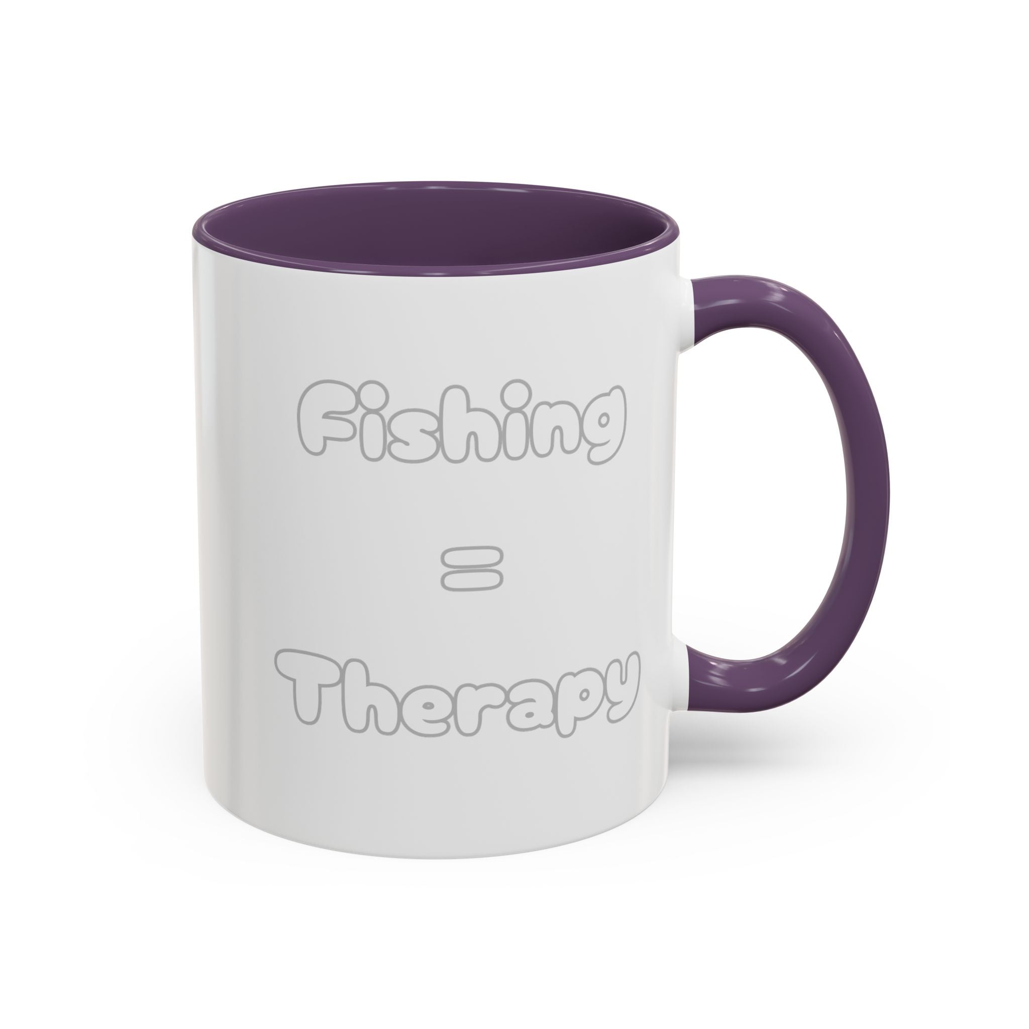 "Fishing = Therapy" Accent Coffee Mug (11, 15oz)