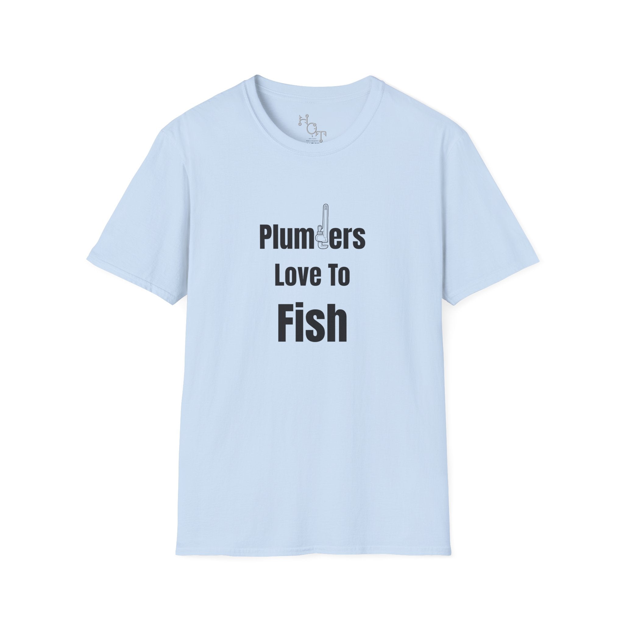 Plumbers Love To Fish T-Shirt — Funny Plumbing Fisherman Tee