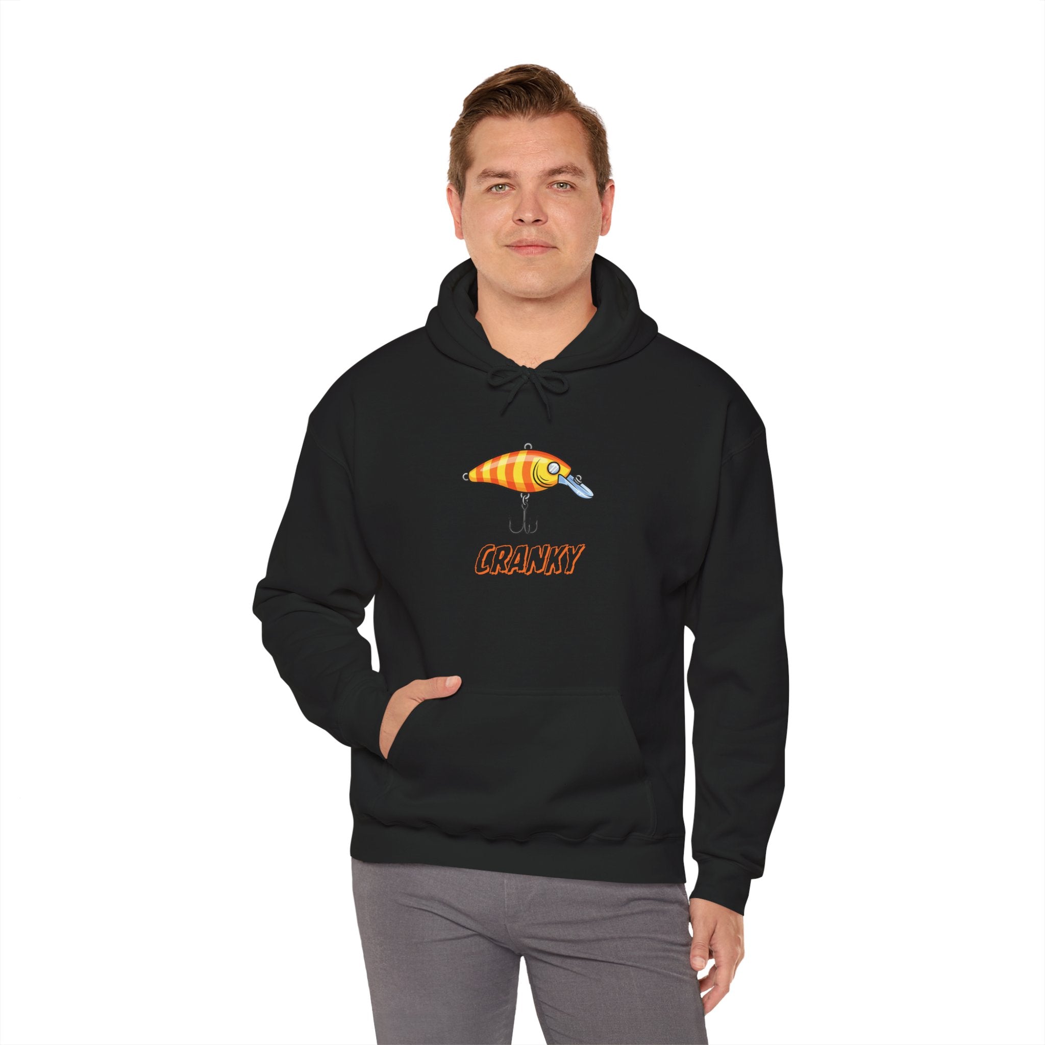 Fishing Lure Hoodie — Retro Crankbait Design "CRANKY"