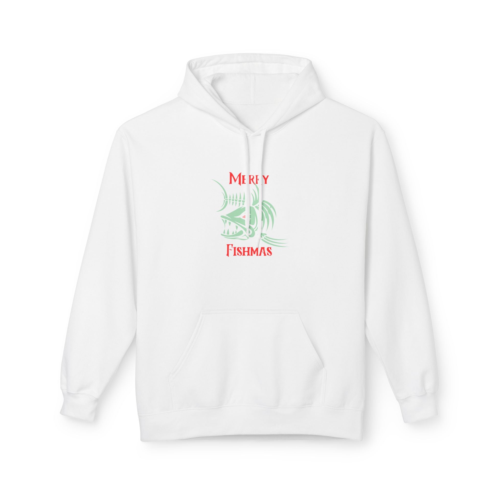 "Merry Fishmas" Hoodie — Holiday Fishing Graphic Pullover