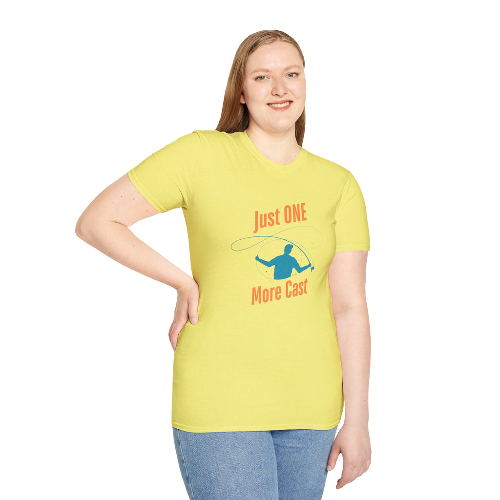 "Just ONE More Cast" Fishing T-Shirt - Unisex Softstyle Tee