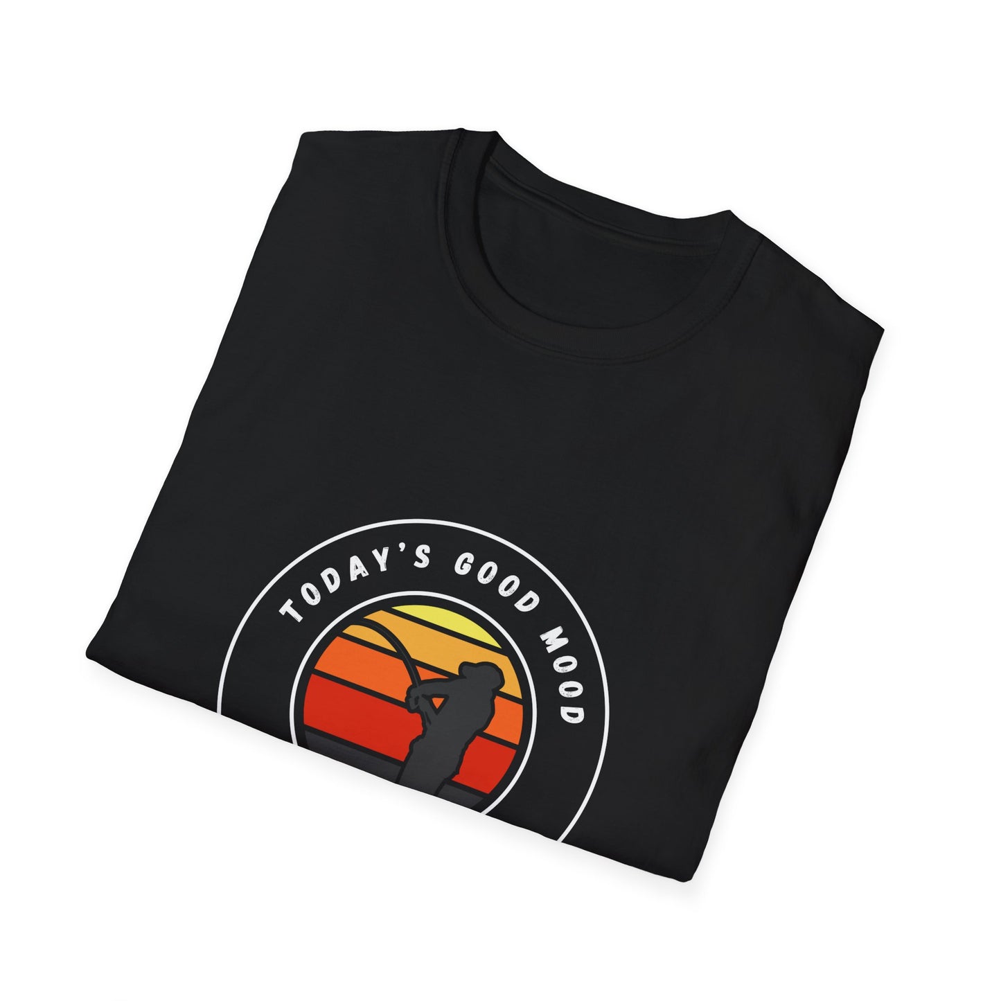 "Today's Good Mood Is Sponsored By Fishing" Unisex Softstyle T-Shirt.