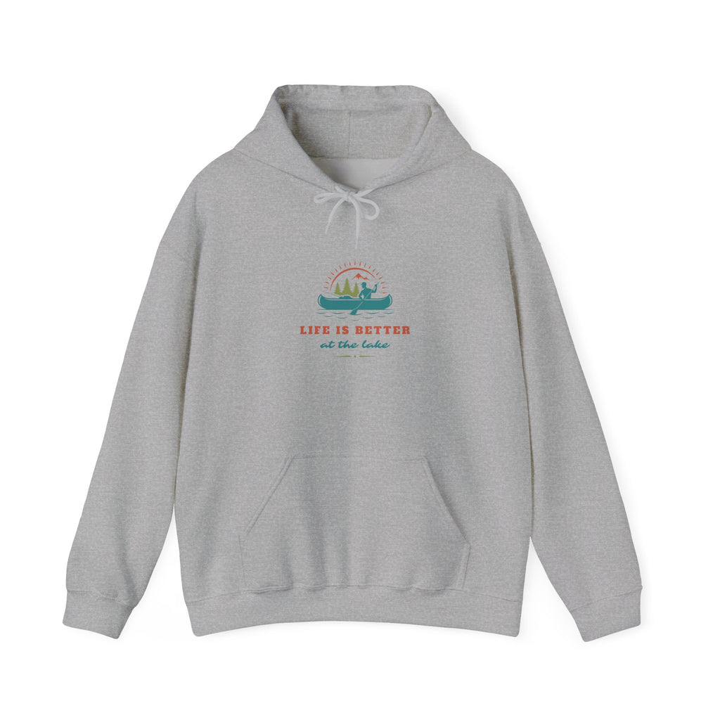 "Life Is Better at the Lake" Hoodie — Cozy Lake Cabin Hooded Sweatshirt
