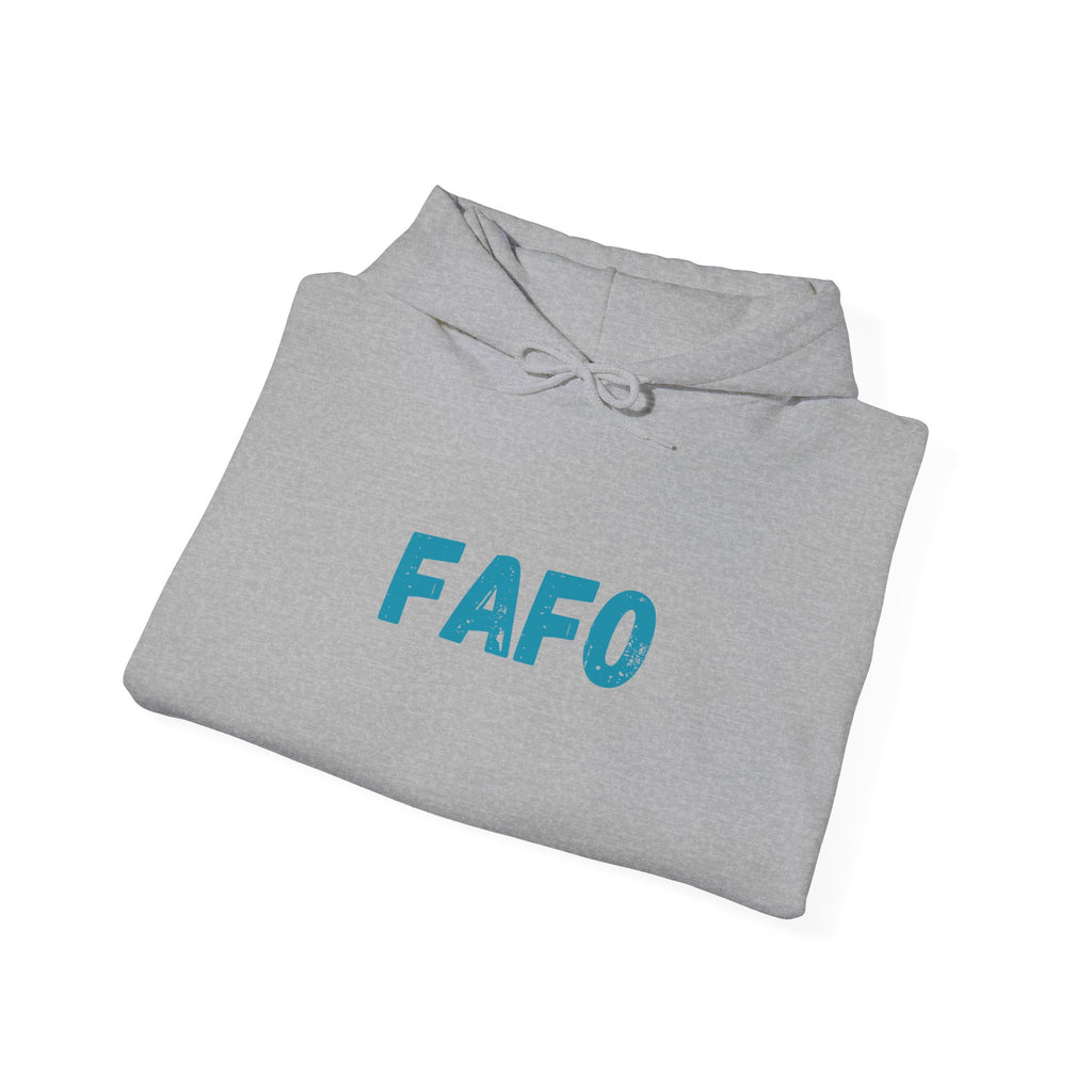 "FAFO - Fish Around and Find Out" Shark Unisex Heavy Blend™ Hooded Sweatshirt - Fun & Casual Streetwear