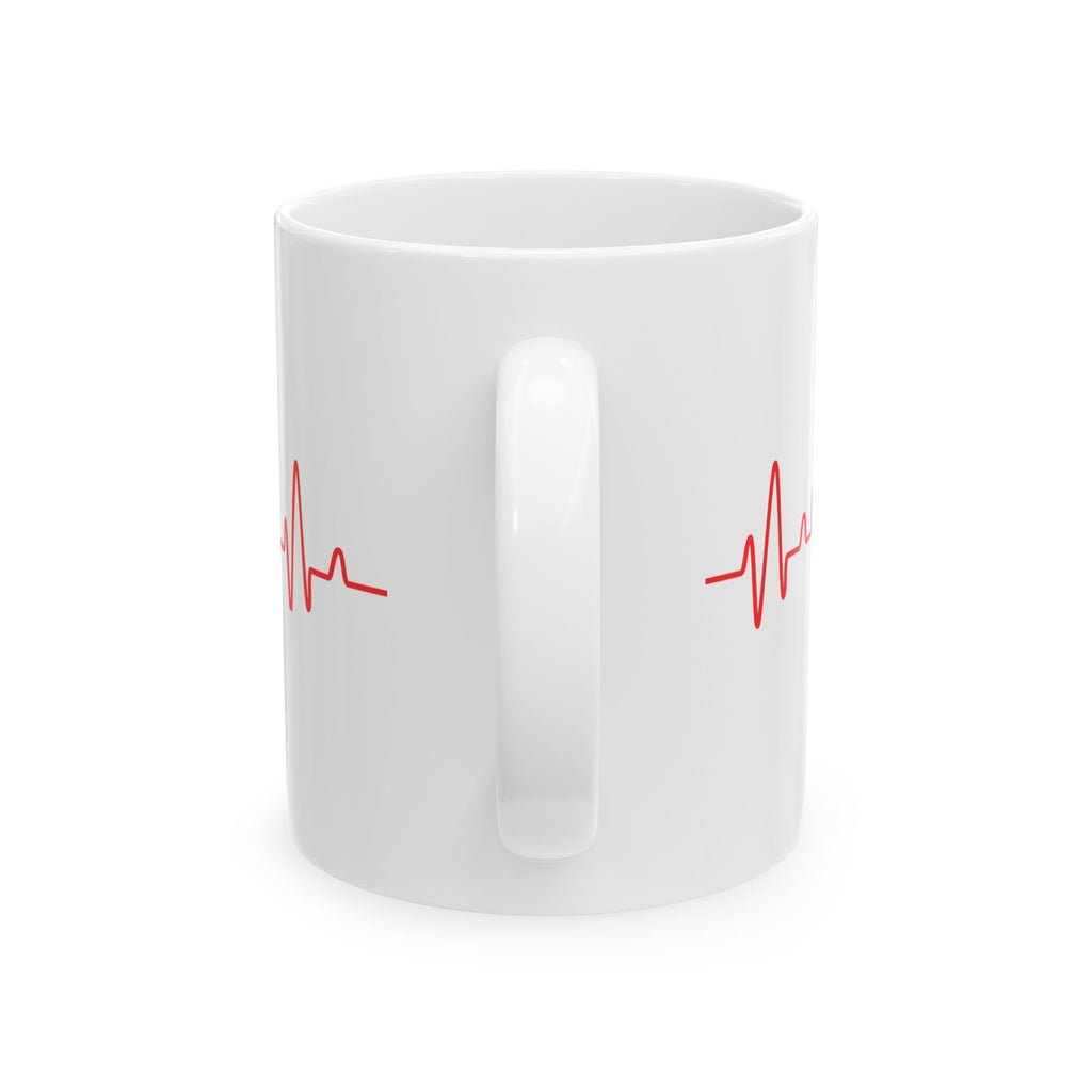 "Fishing Heartbeat" Ceramic Mug - Perfect Gift for Fishing Enthusiasts