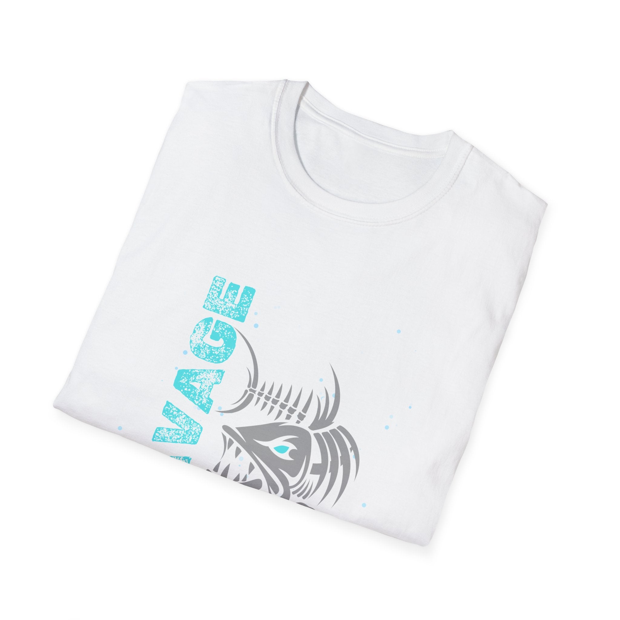 Savage Skeleton Fish Unisex Softstyle T-Shirt - Stylish and Comfortable Angler Apparel