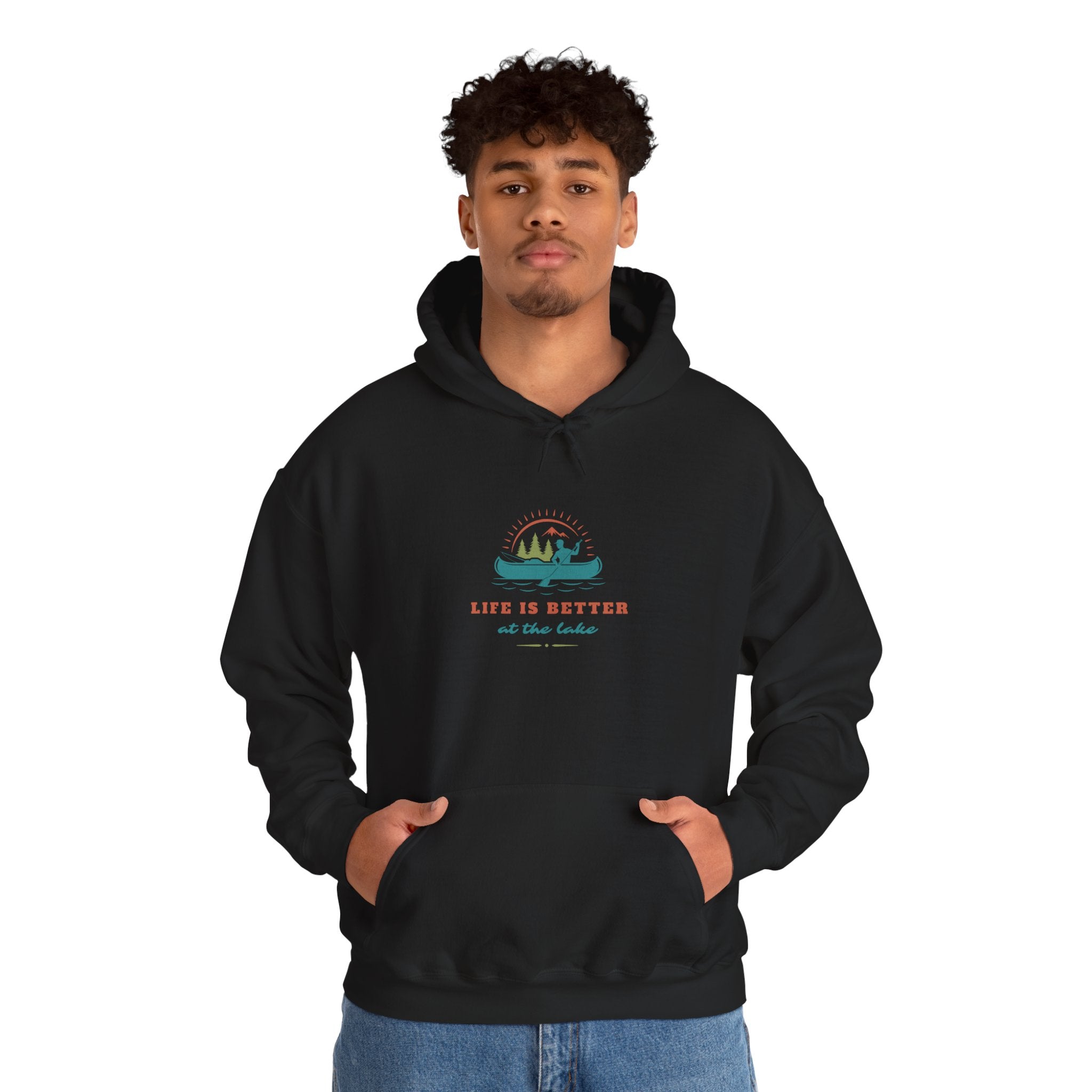 "Life Is Better at the Lake" Hoodie — Cozy Lake Cabin Hooded Sweatshirt