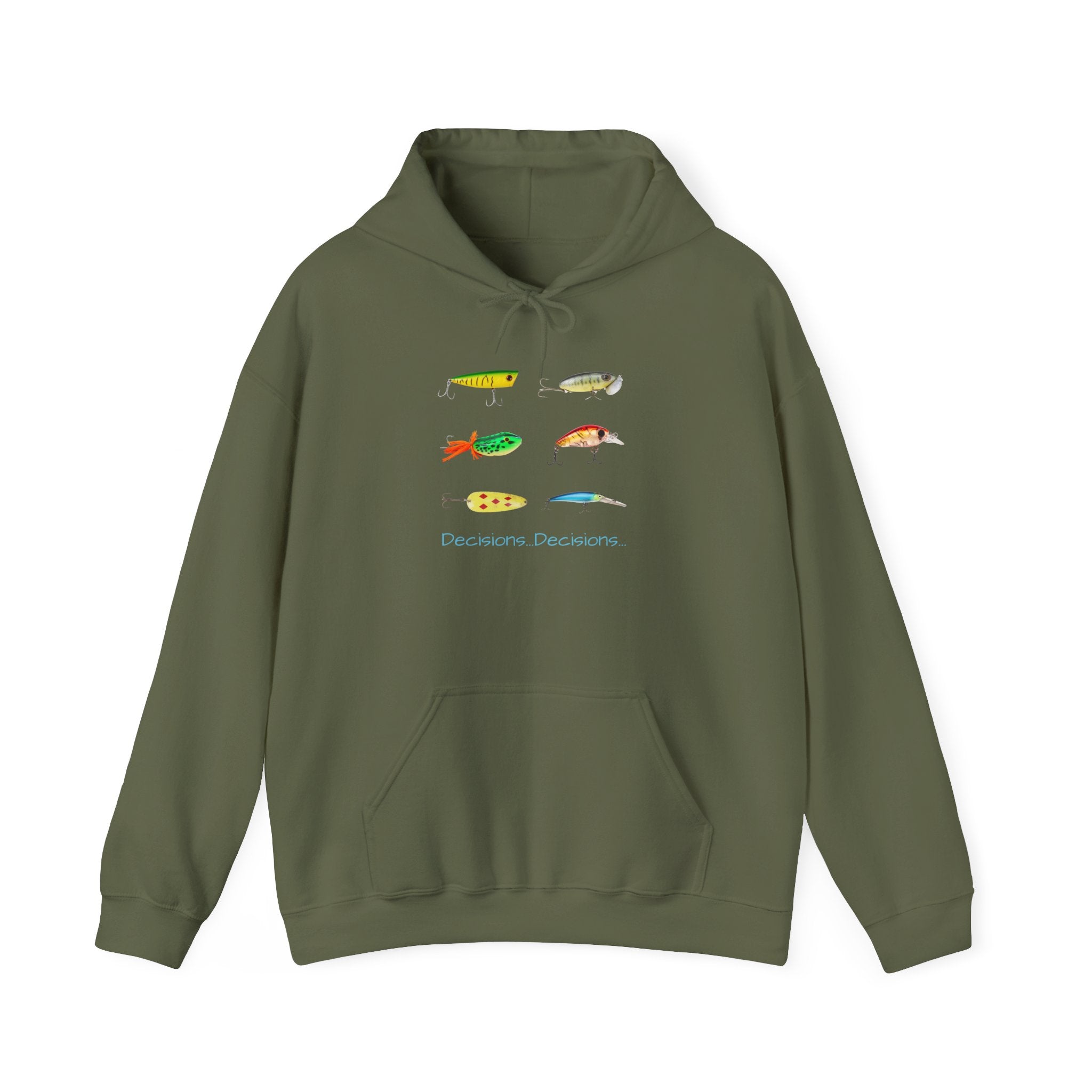 Fishing Enthusiast Hoodie - "Decisions...Decisions..."