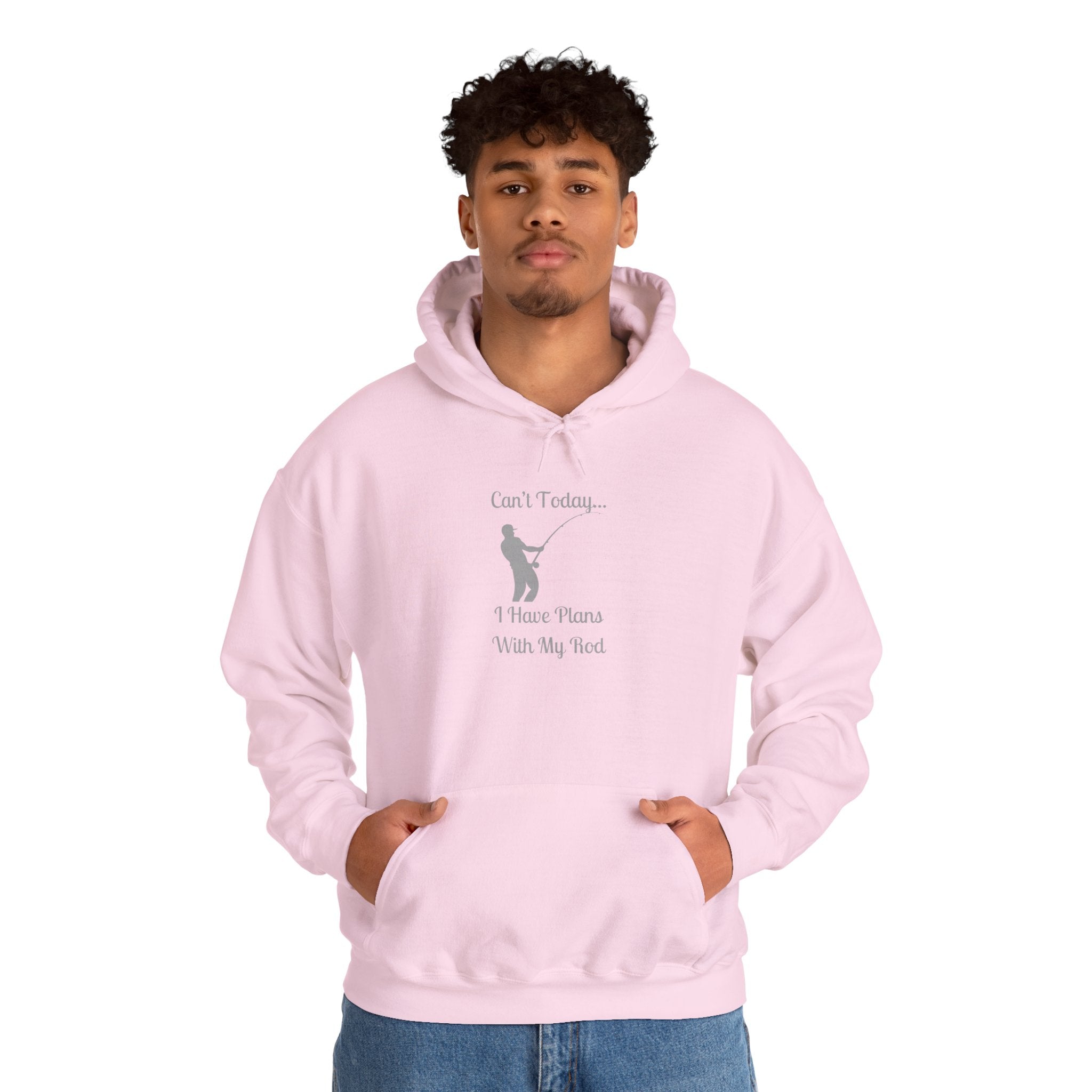 Hooded Sweatshirt - 'Can't Today...I Have Plans With My Rod' Fishing Theme