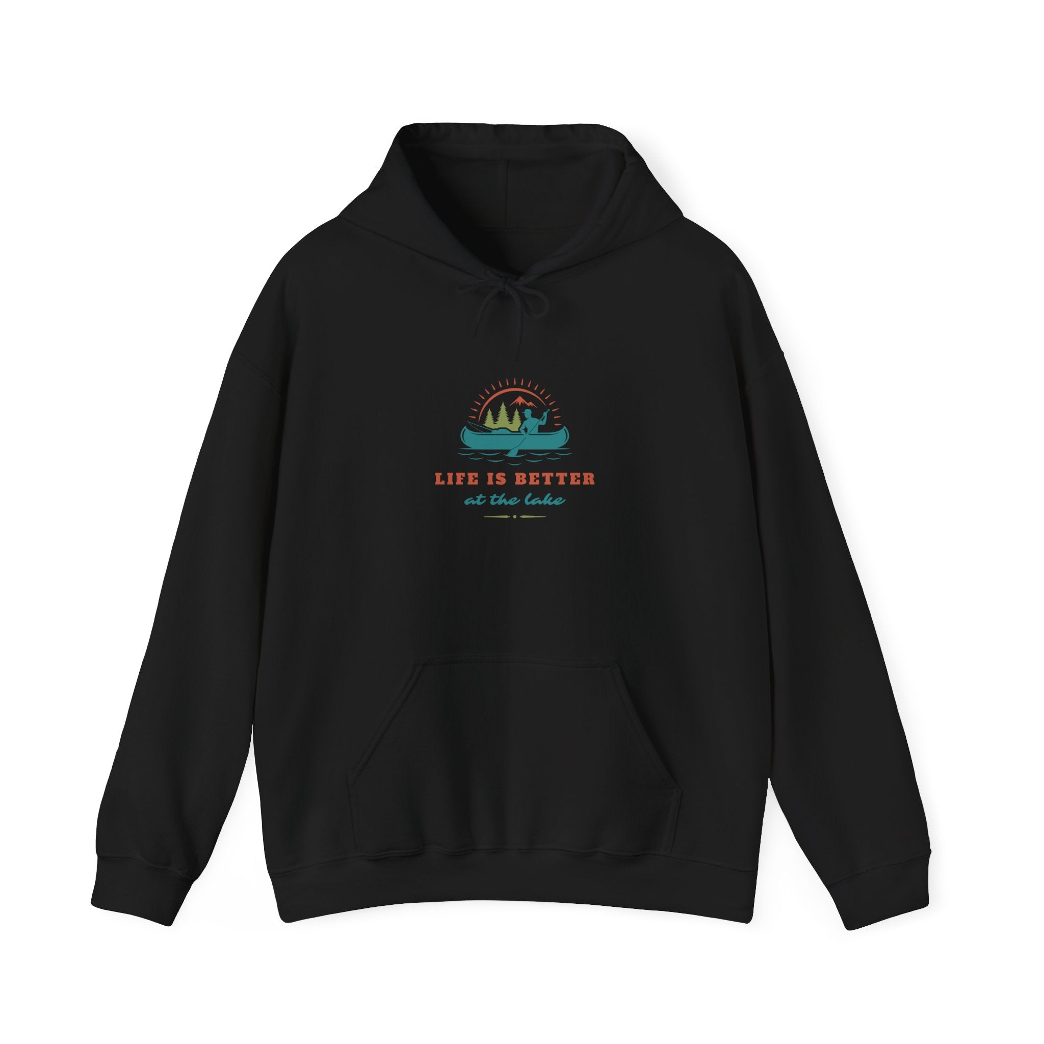 "Life Is Better at the Lake" Hoodie — Cozy Lake Cabin Hooded Sweatshirt