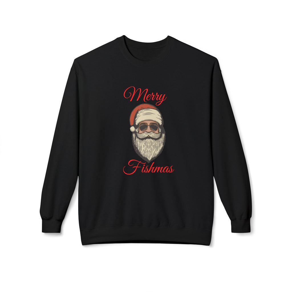 Merry Fishmas Sweatshirt — Santa Fish Holiday Crewneck