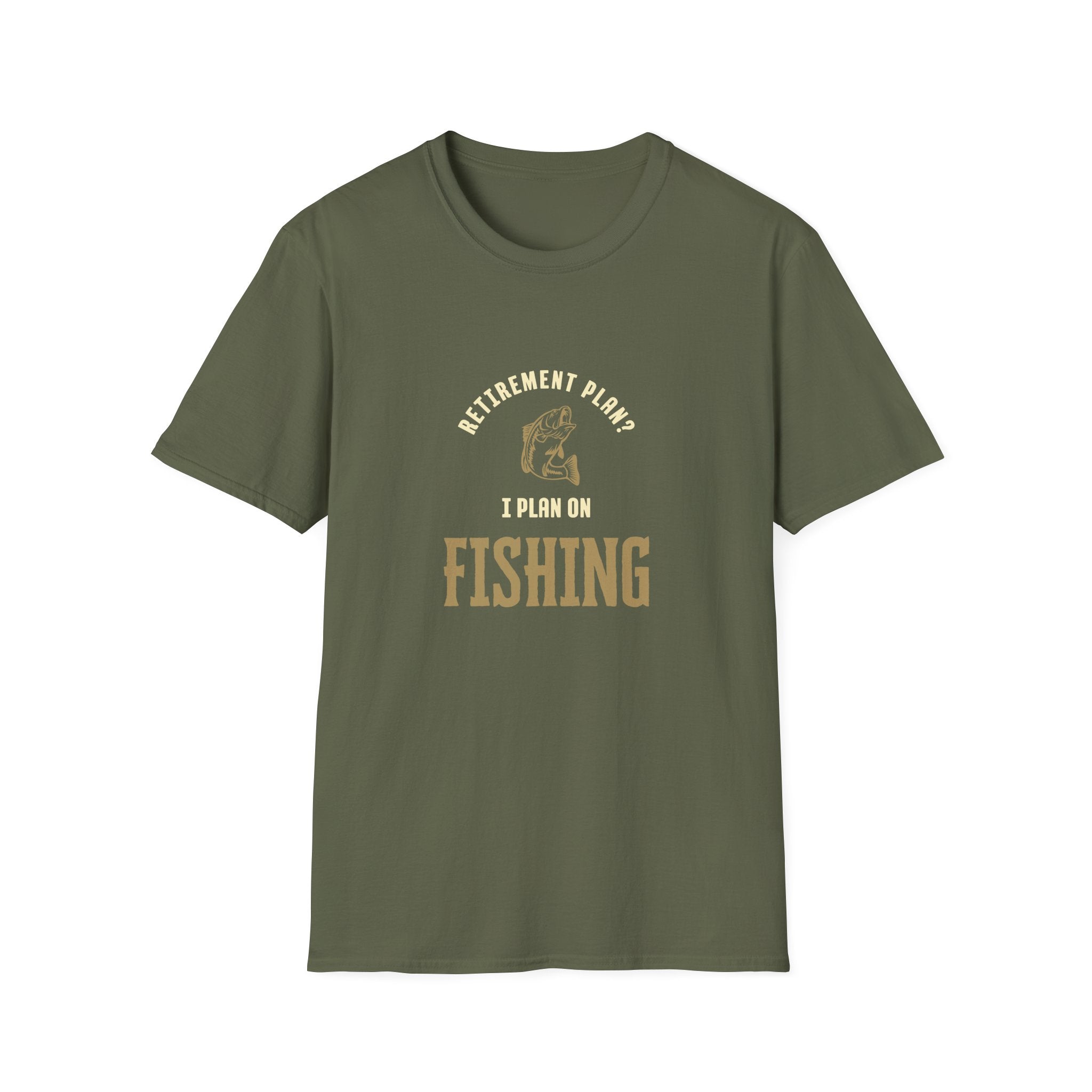 Unisex "Retirement Plan? I Plan on Fishing" Softstyle T-Shirt.