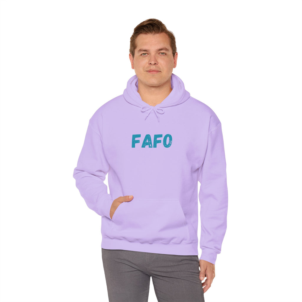 "FAFO - Fish Around and Find Out" Shark Unisex Heavy Blend™ Hooded Sweatshirt - Fun & Casual Streetwear
