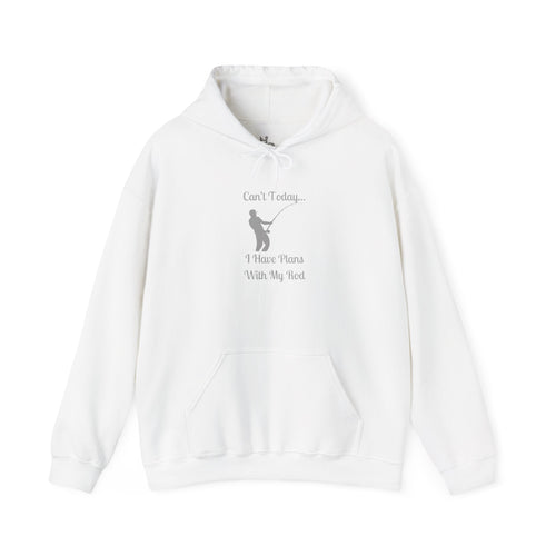 "Can't Today...I Have Plans With My Rod" Funny Fishing Heavy Blend™ Hooded Sweatshirt — Gift for Anglers