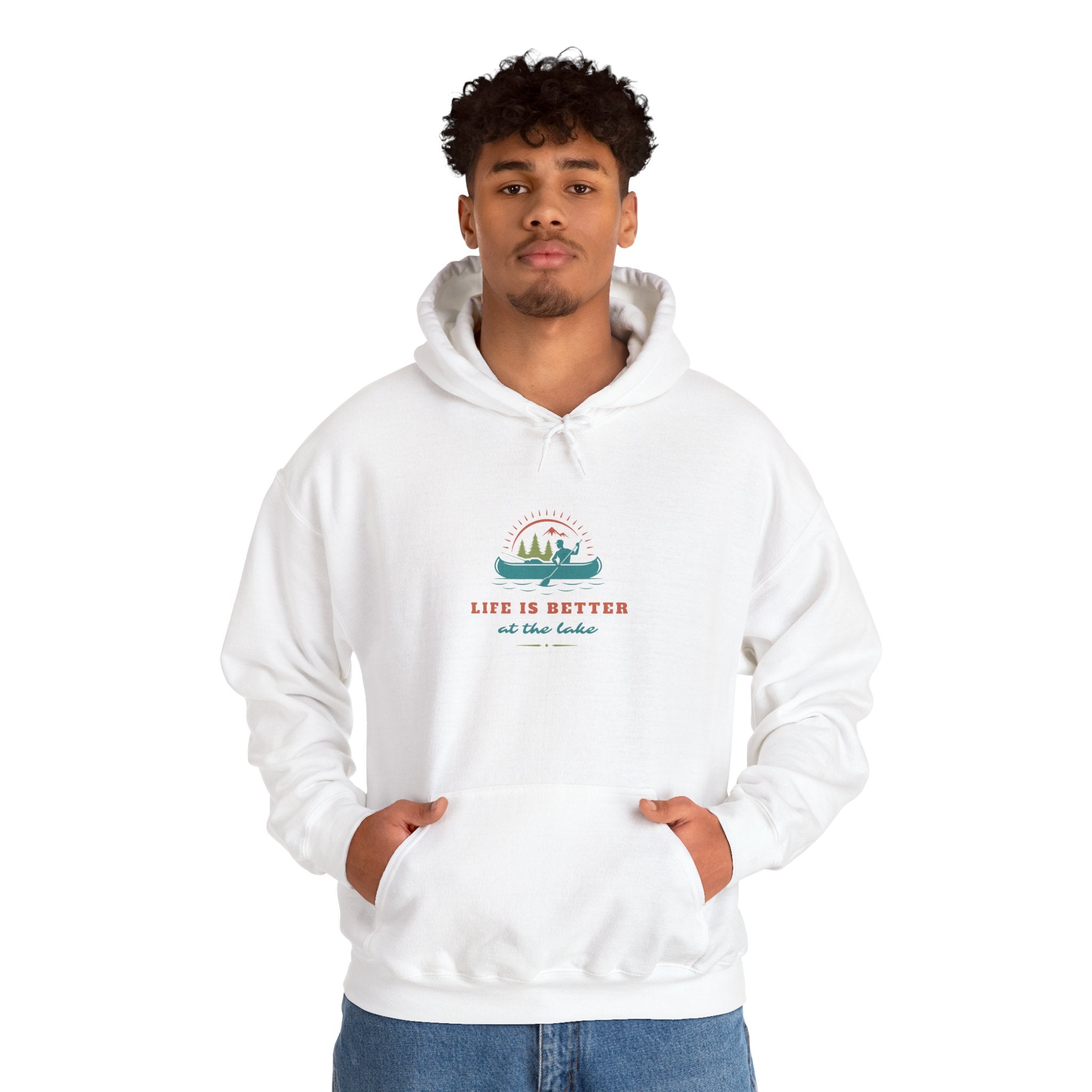 "Life Is Better at the Lake" Hoodie — Cozy Lake Cabin Hooded Sweatshirt