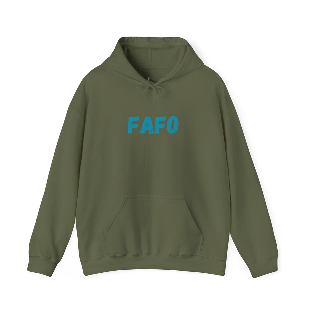 "FAFO - Fish Around and Find Out" Shark Unisex Heavy Blend™ Hooded Sweatshirt - Fun & Casual Streetwear