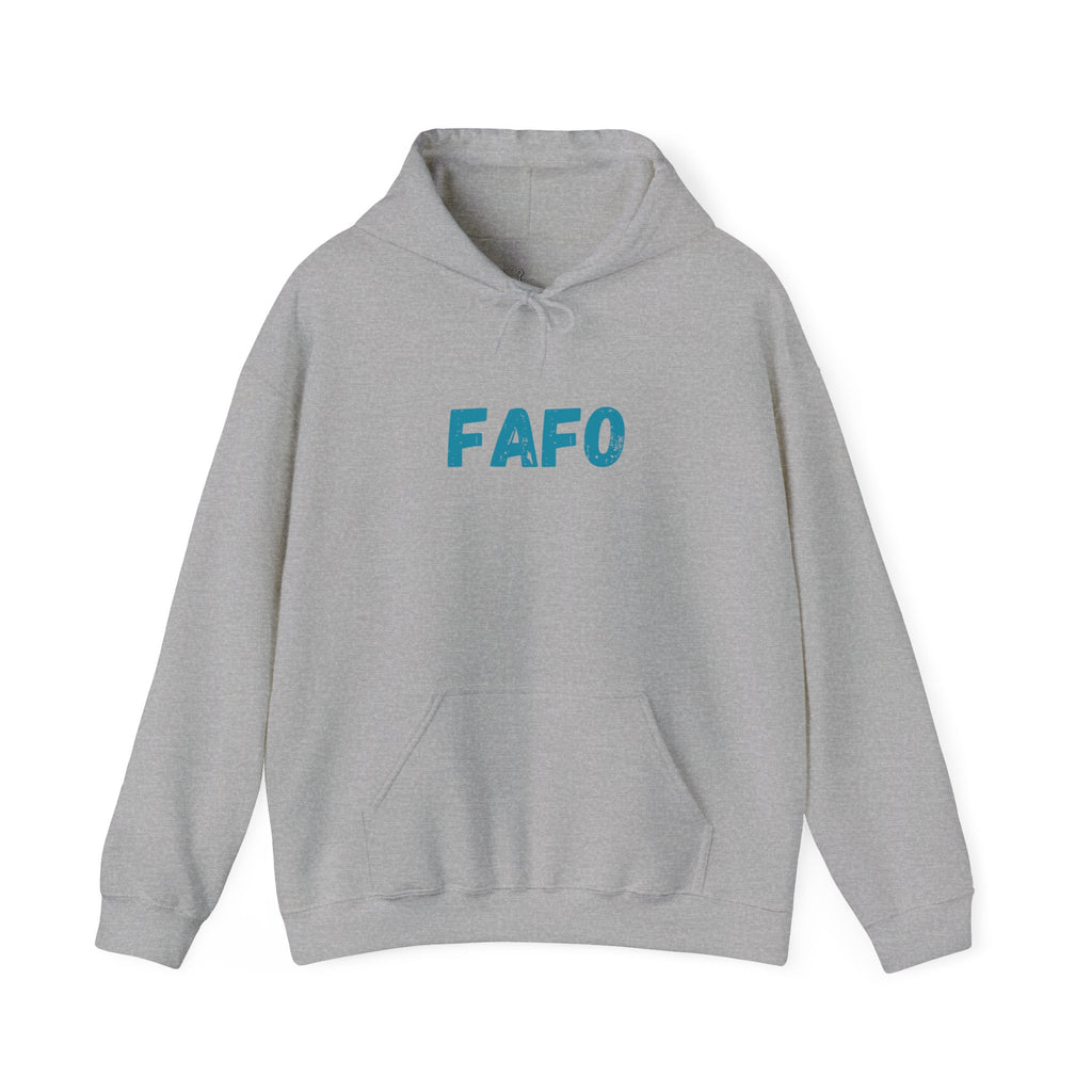 "FAFO - Fish Around and Find Out" Shark Unisex Heavy Blend™ Hooded Sweatshirt - Fun & Casual Streetwear