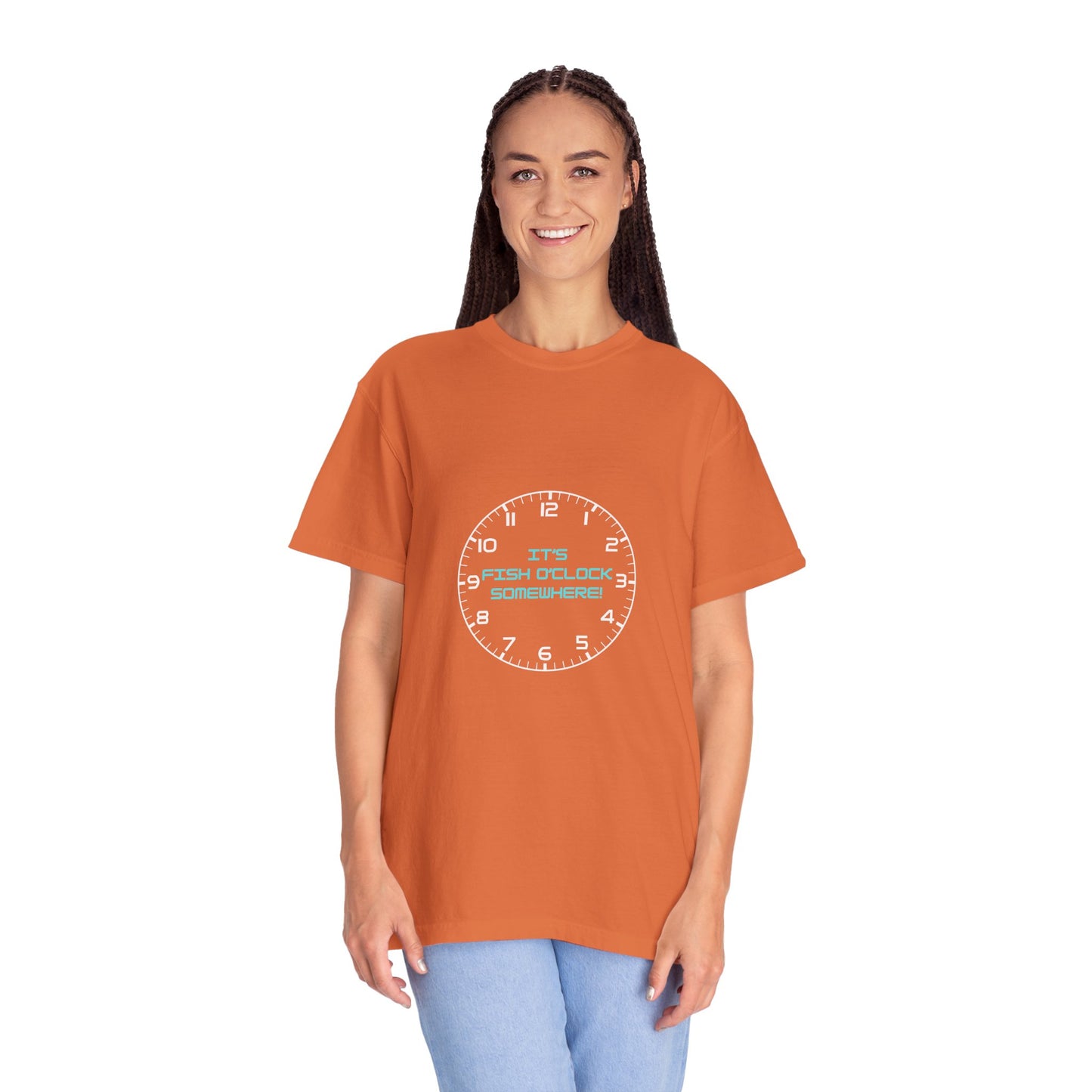Unisex "It's Fish O'Clock Somewhere!" T-Shirt - Fun Garment-Dyed Tee for Fishing Lovers