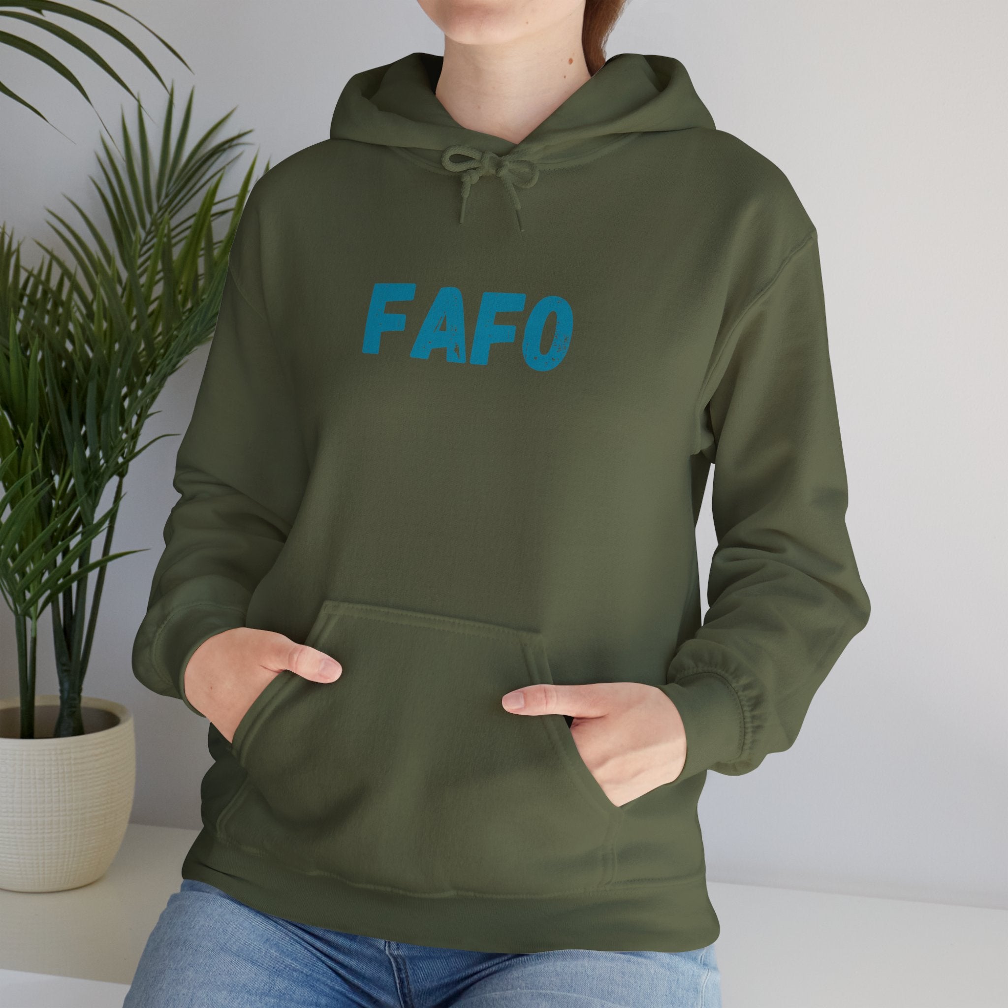 "FAFO - Fish Around and Find Out" Shark Unisex Heavy Blend™ Hooded Sweatshirt - Fun & Casual Streetwear