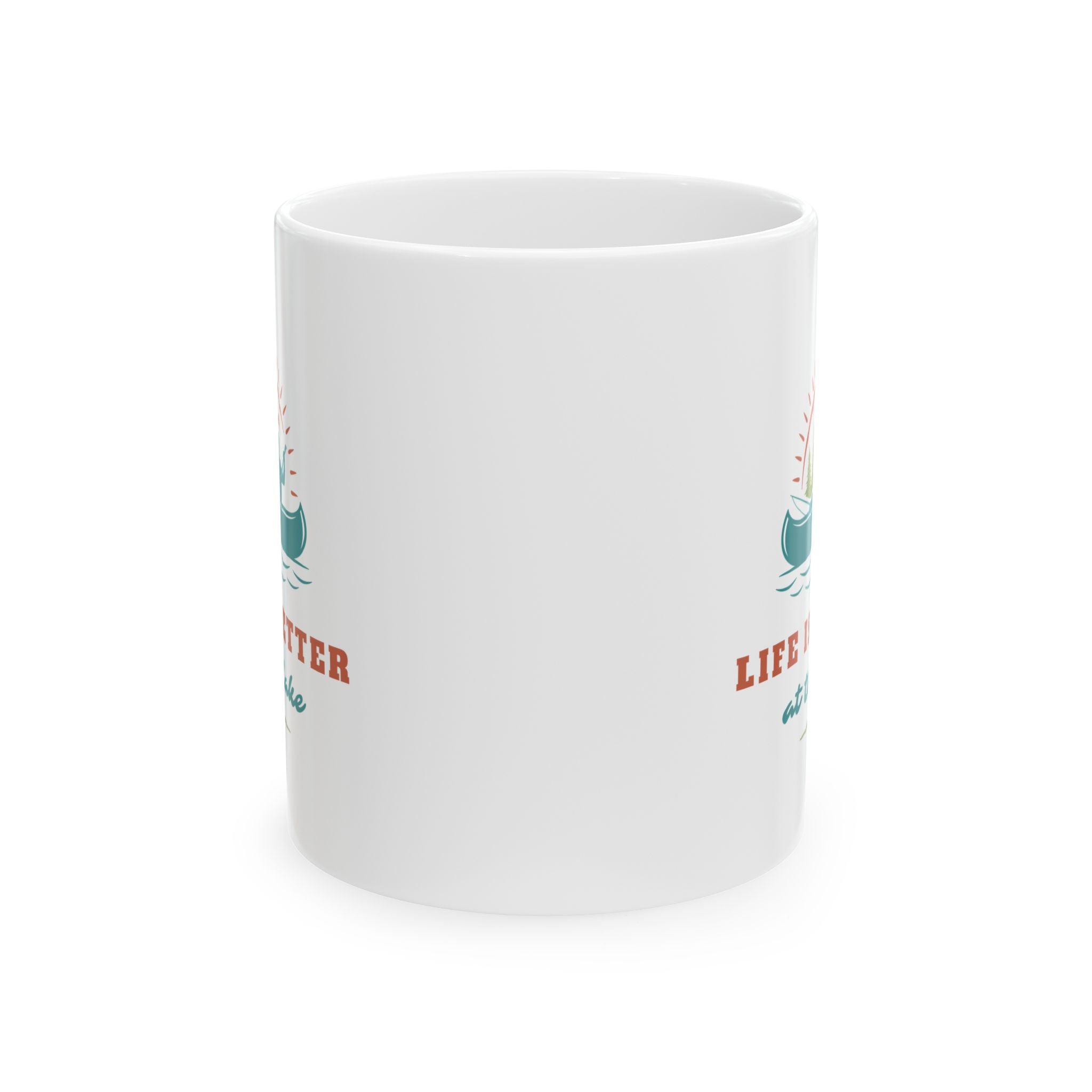 "Life Is Better At The Lake" Fishing Lifestyle Ceramic Mug (11oz/15oz) — Gift for Anglers