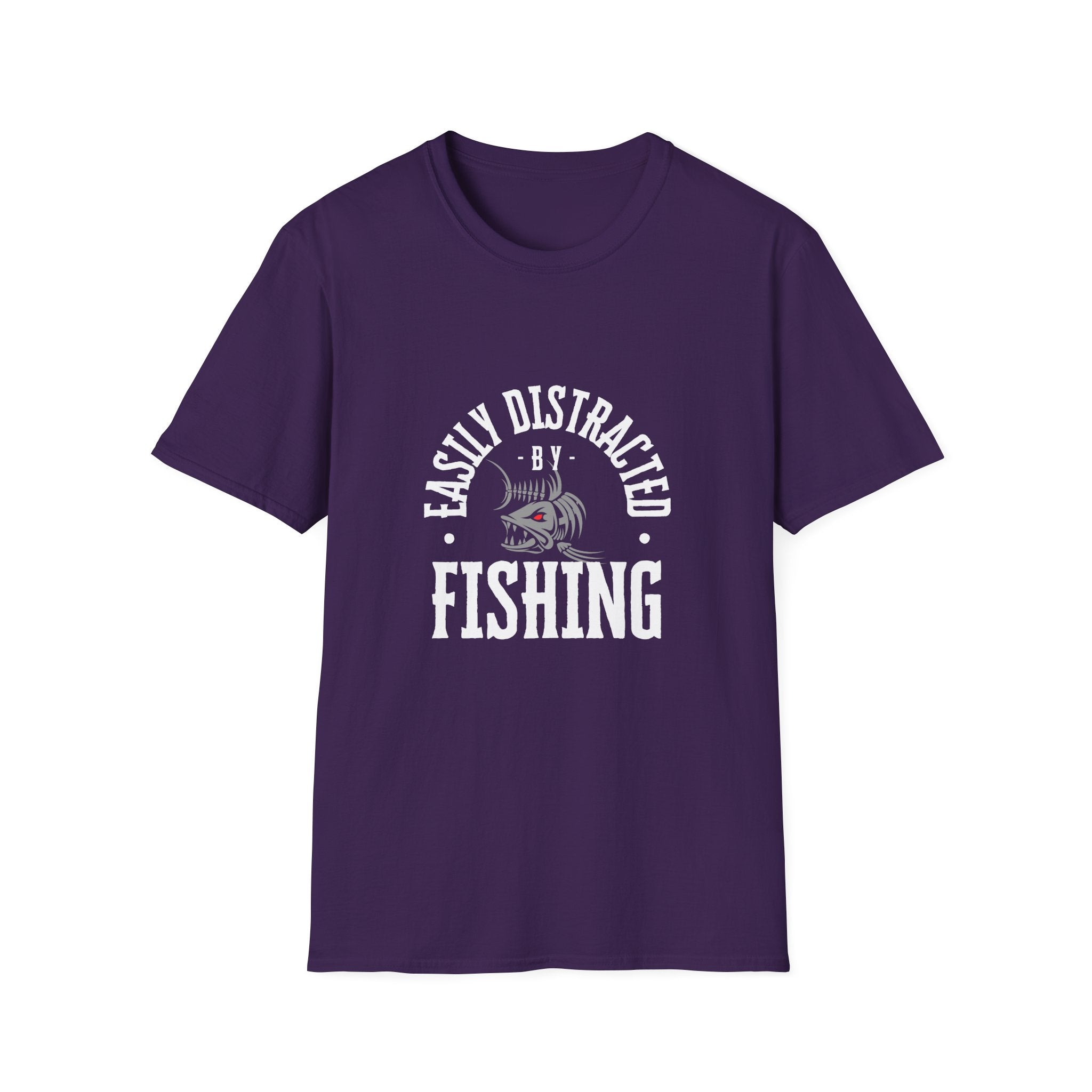 "Easily Distracted by Fishing" Unisex Softstyle T-Shirt