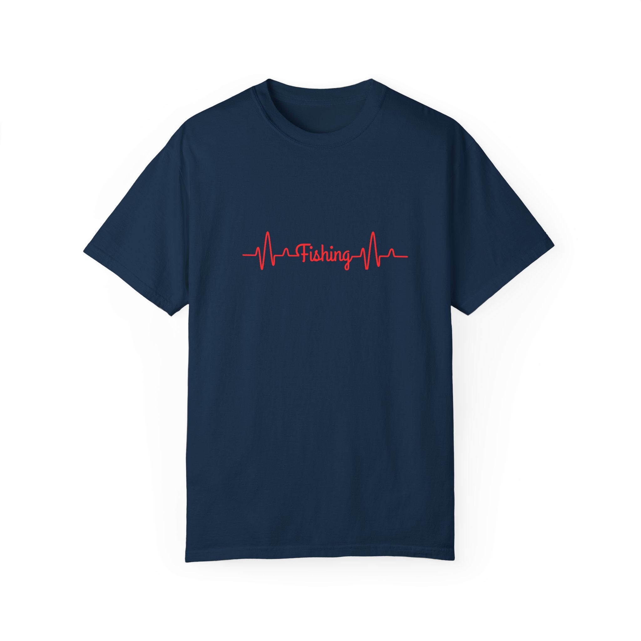 "Fishing Heartbeat" Unisex Garment-Dyed T-Shirt