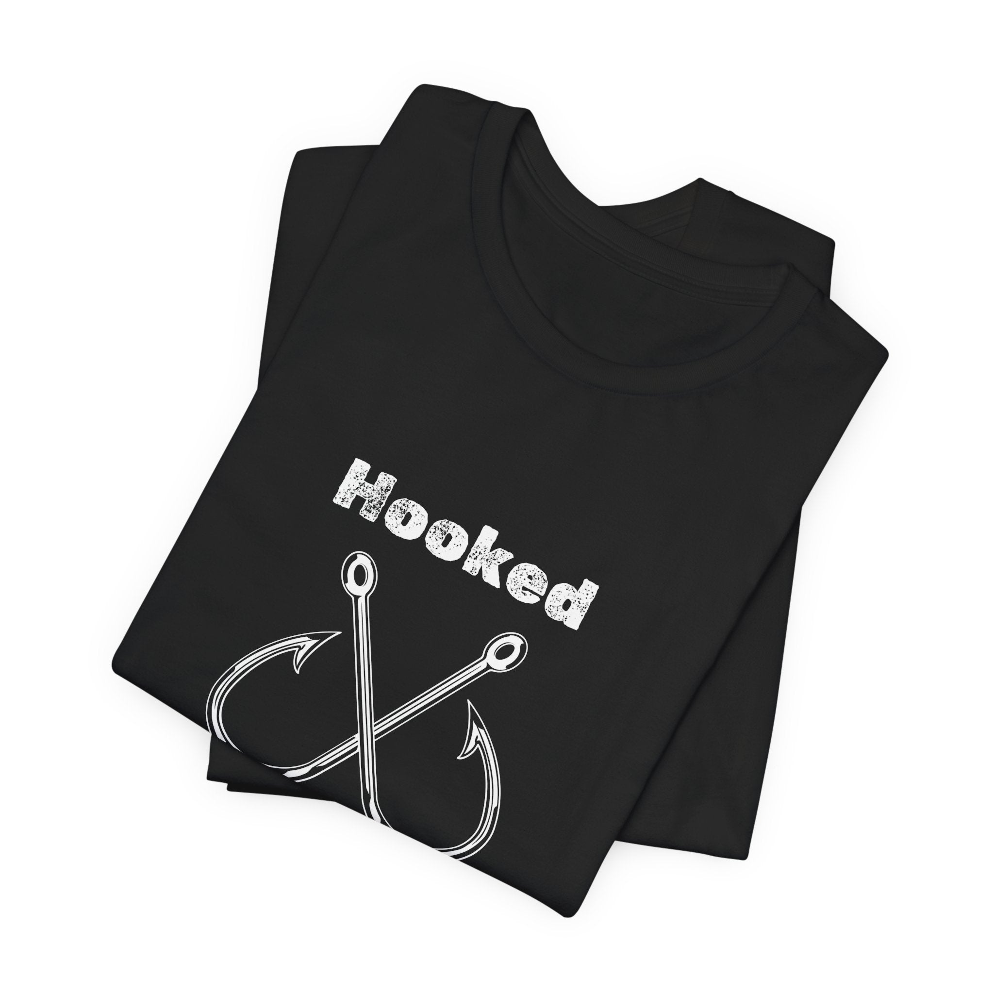 "Hooked for Life" Fishing Tee - Unisex Short Sleeve Shirt Express Delivery available.