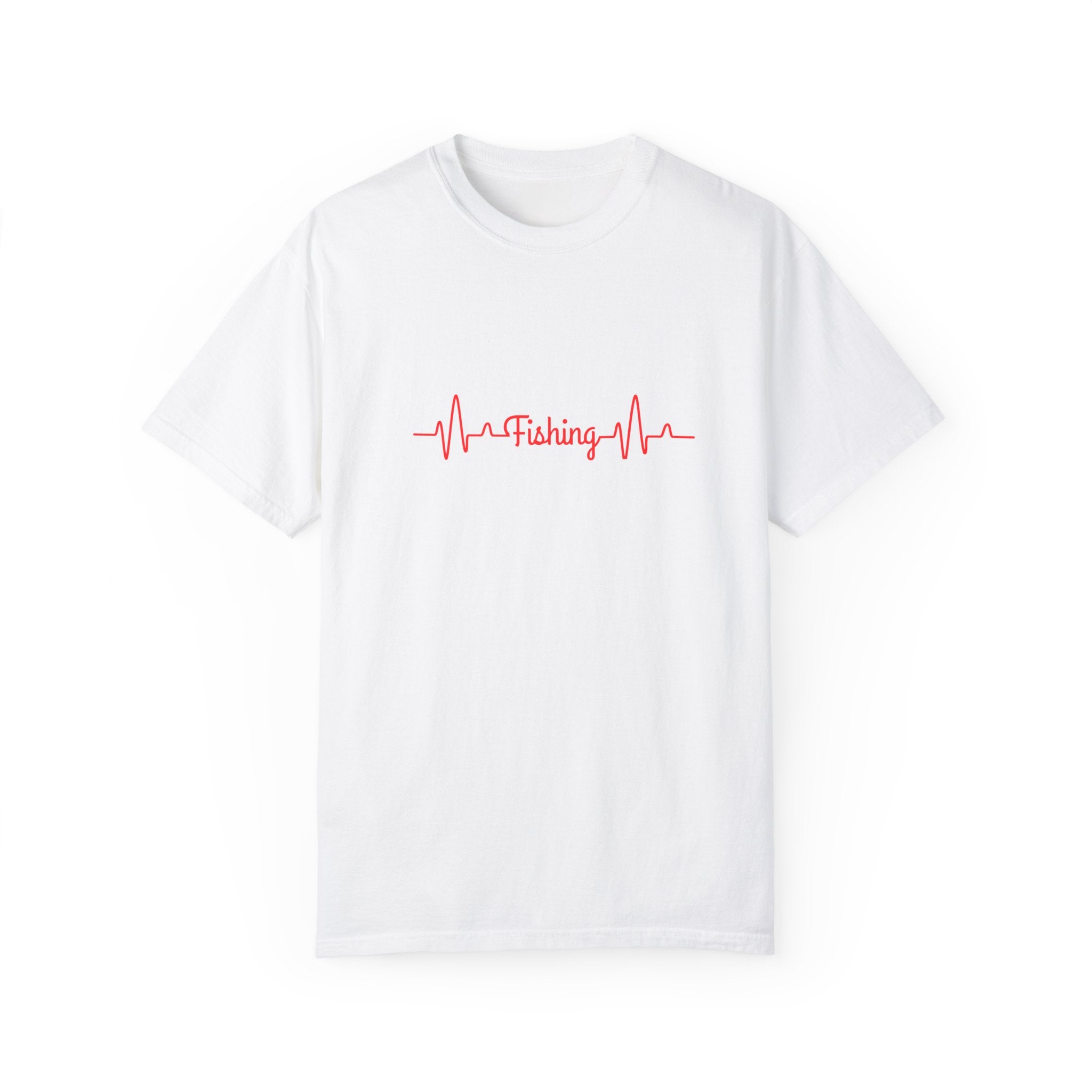 "Fishing Heartbeat" Unisex Garment-Dyed T-Shirt